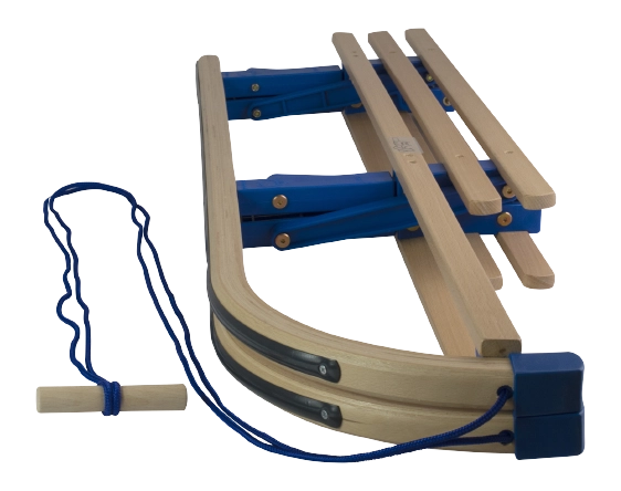 Zusammenklappbarer Holzschlitten - 100cm