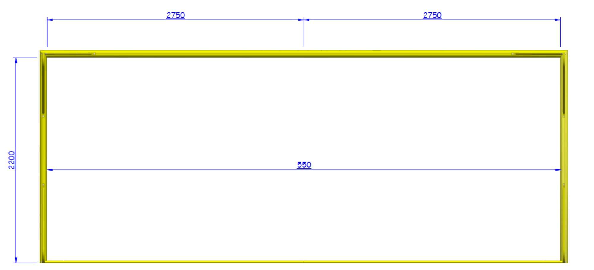 Image du produit : Beach Soccer Tor 5,5m x 2,2m mit Bodenhülsen