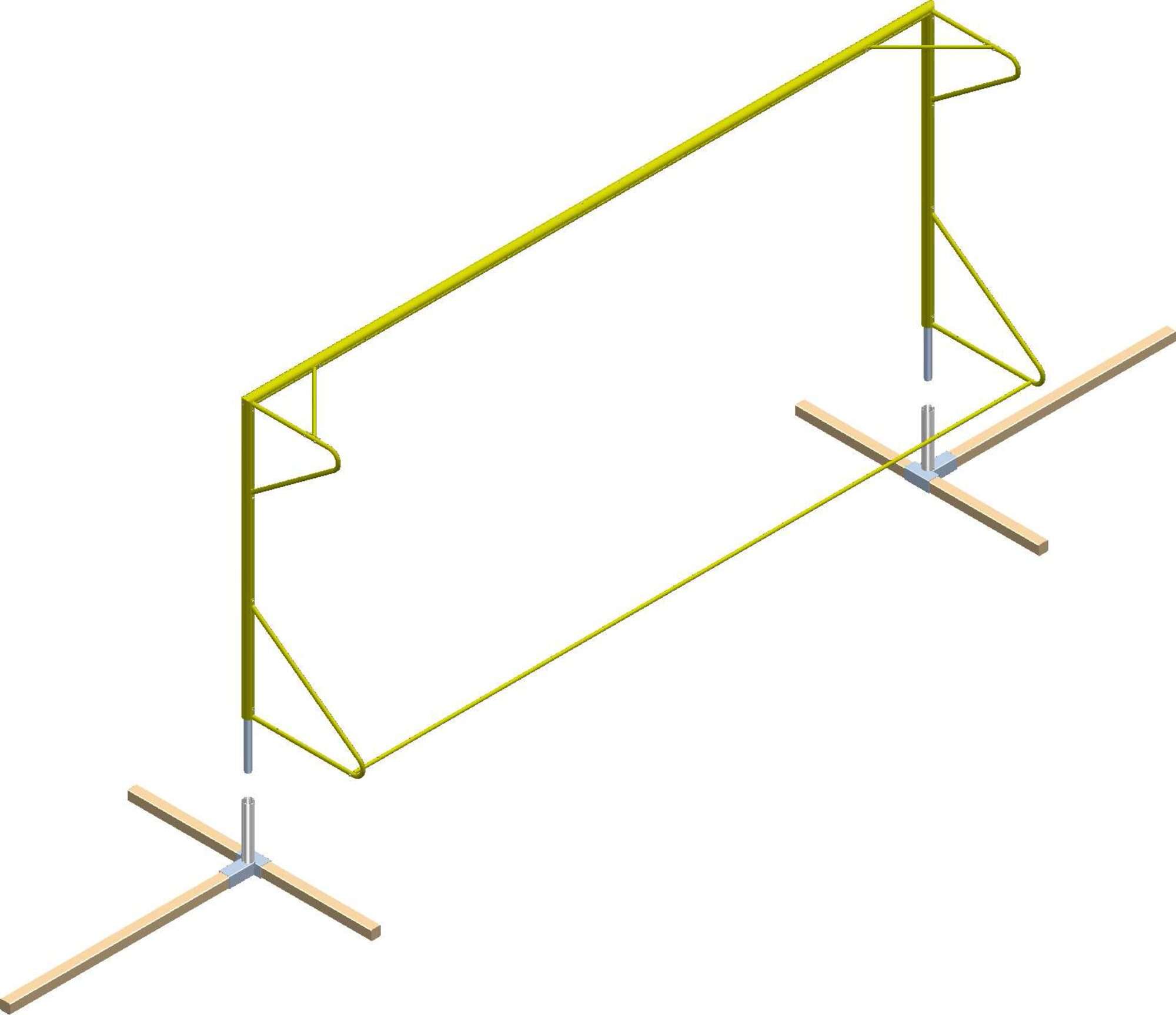 Image du produit : Beach Soccer Tor 5,5m x 2,2m mit Bodenhülsen
