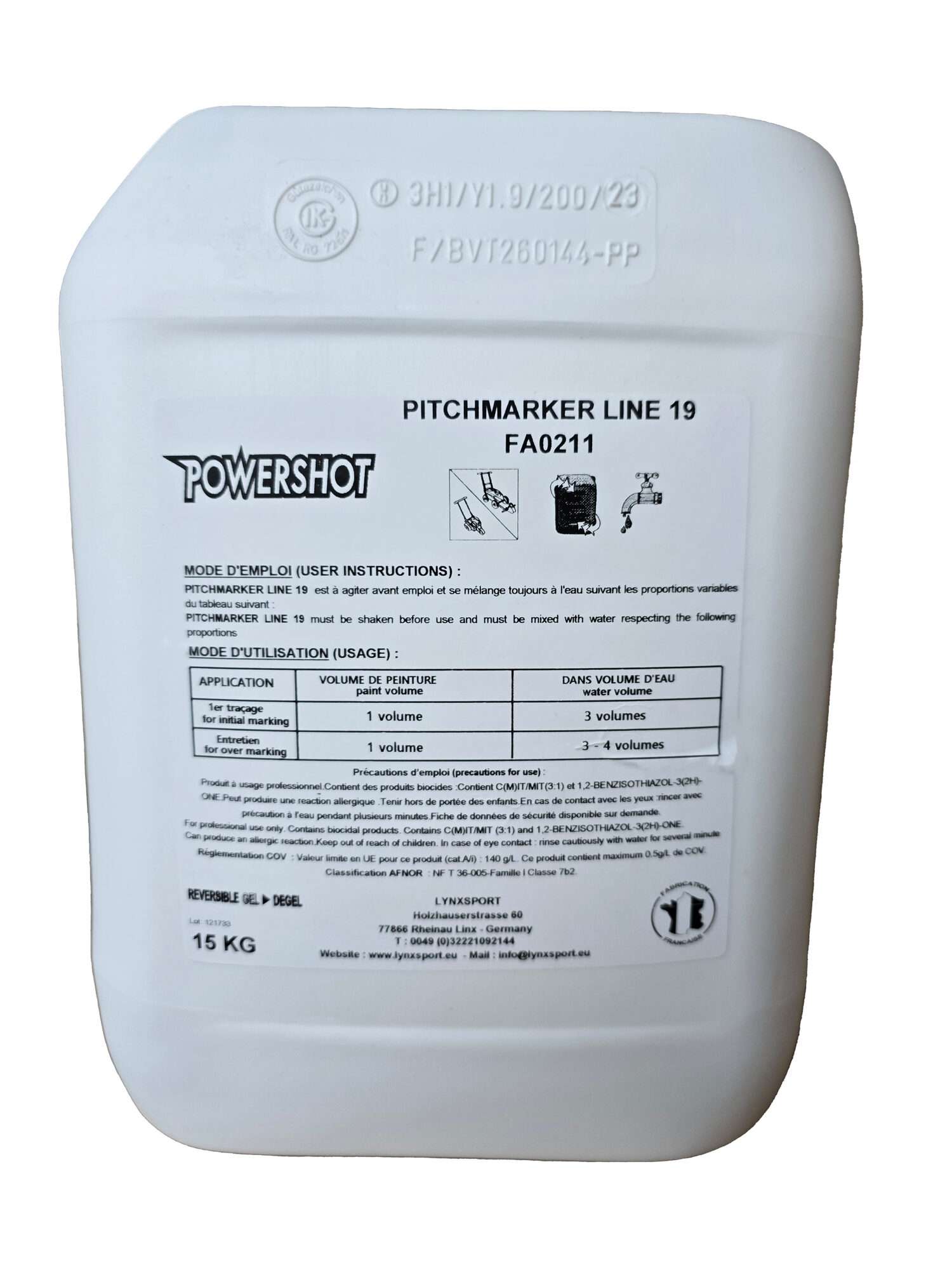 Image du produit : Rasenmarkierungsfarbe Weiß - 10 Liter