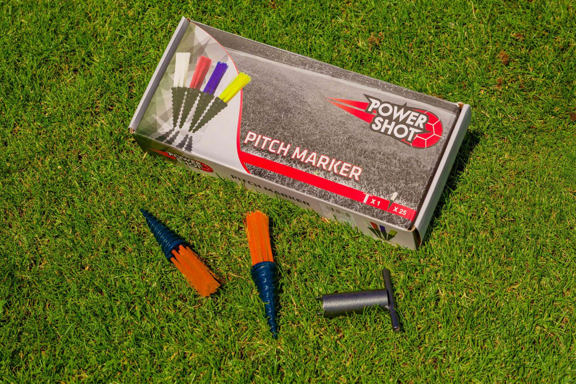 Image du produit : PITCHMARKER Markierungshilfe - 25er Set - orange + Eintriebshilfe