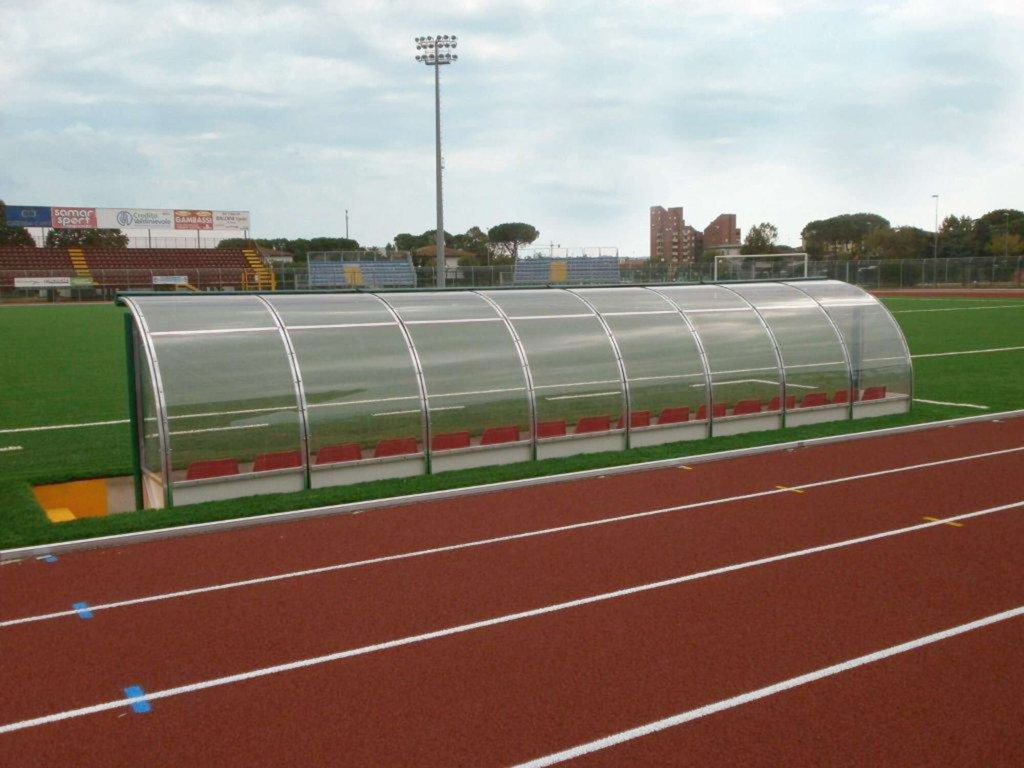 Image du produit : Spielerkabine 'PRO' - Auswechselbank - 2 m - 4 Sitze