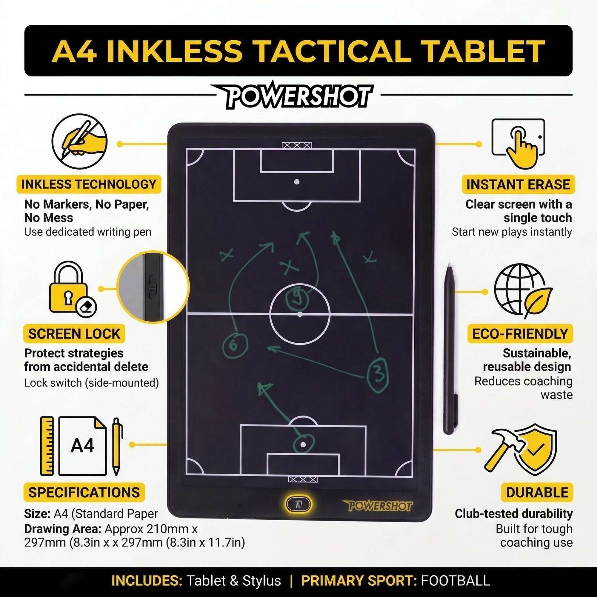 Image du produit : LCD-Taktiktafel Fußball