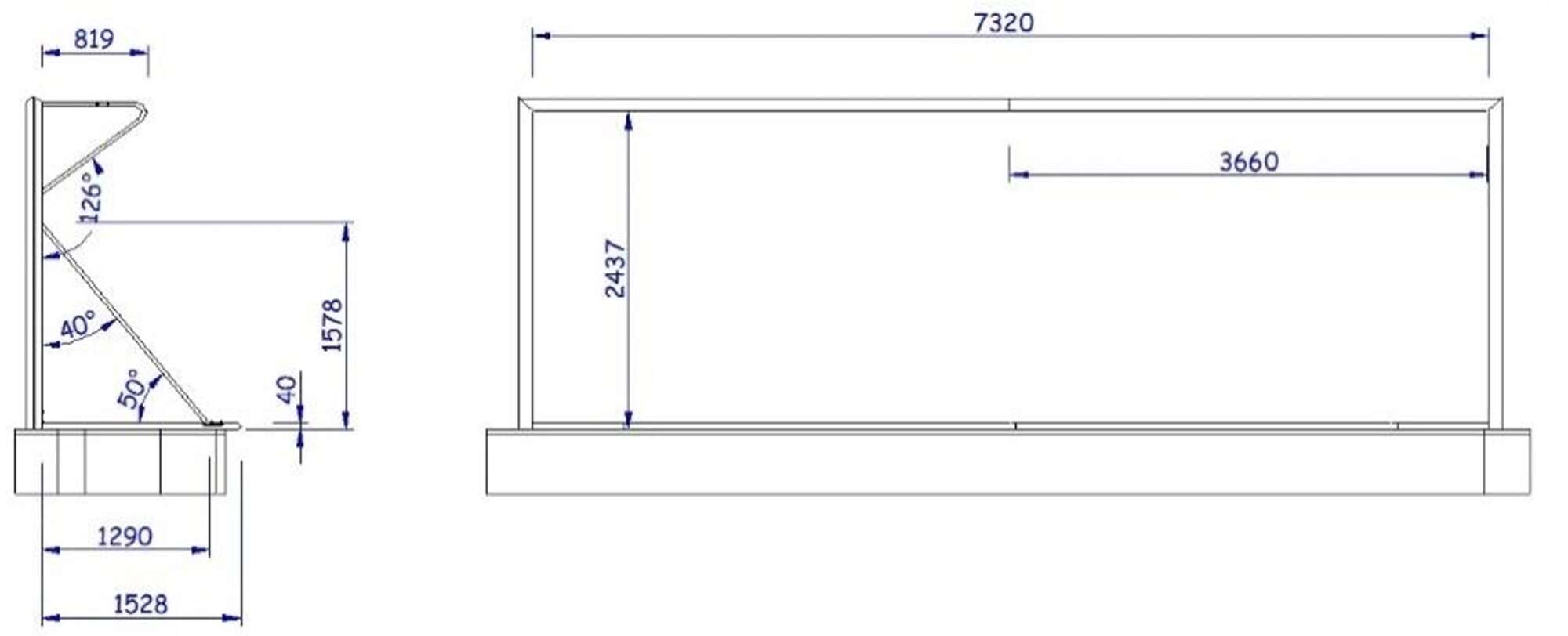 Image du produit : Fußballtor Aluminium - transportabel 2 - 7,34 x 2,44 m