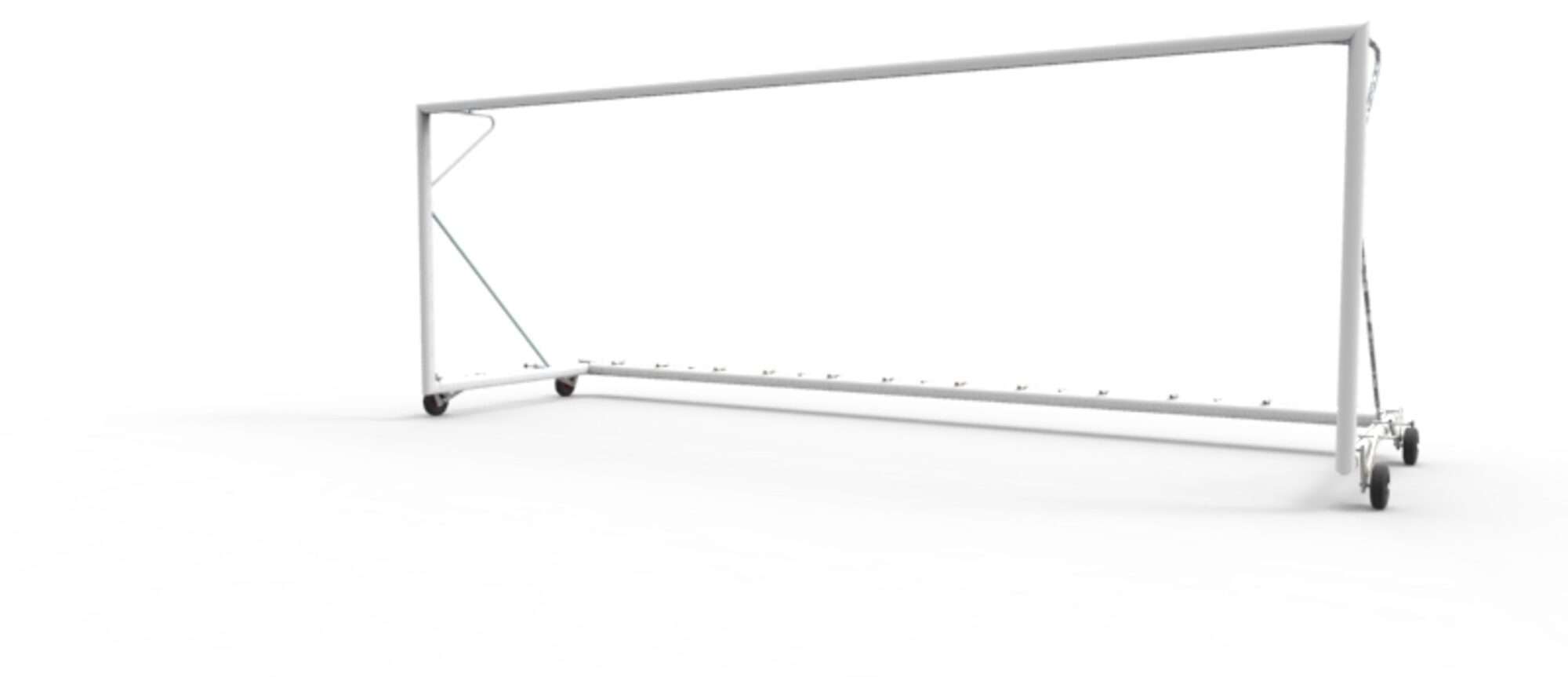 Image du produit : Fussballtor Aluminium - 7,32 x 2,44 - inkl. Transportrollen und Kippsicherrung