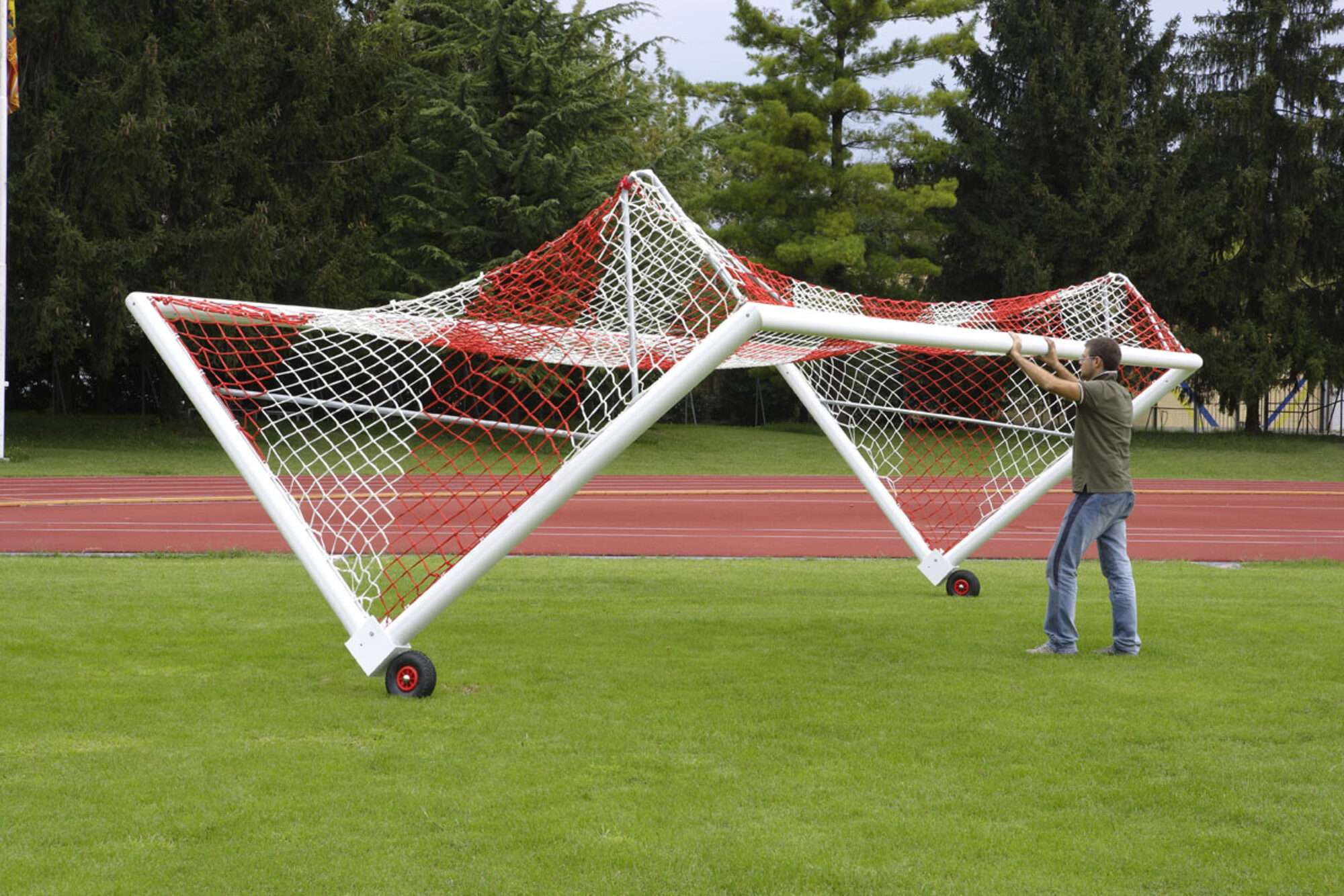 Image du produit : Transportrollen für Fußballtore - Freistehend 120x100 mm (Paar)