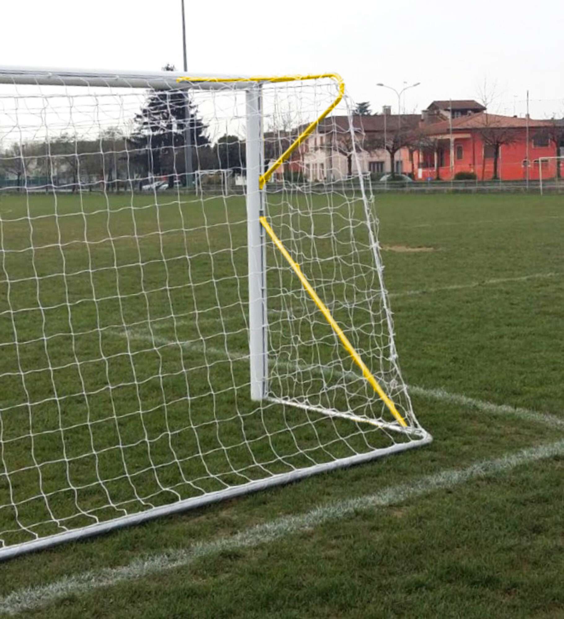 Image du produit : Transportables 8er-Fußballtor 6 x 2,1 m aus Aluminium - Gelb