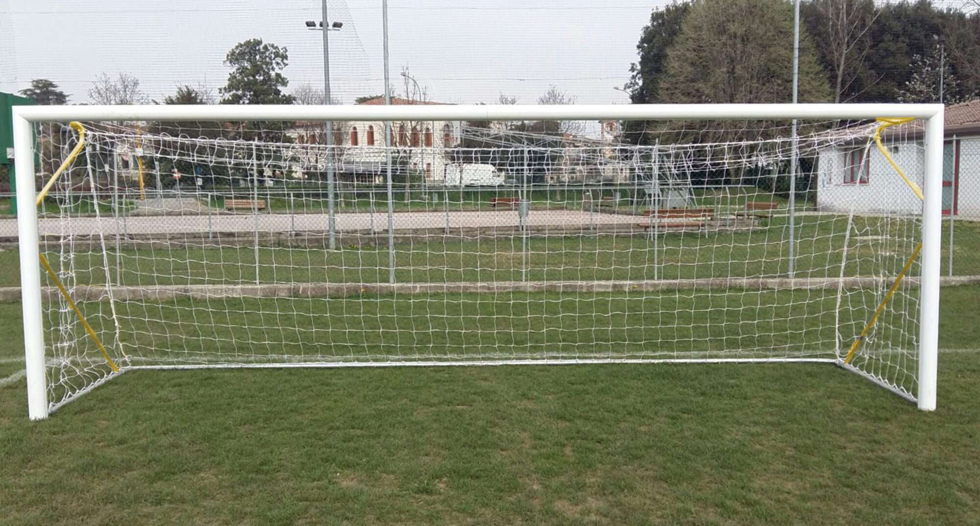 Image du produit : Transportables 8er-Fußballtor 6 x 2,1 m aus Aluminium - Gelb