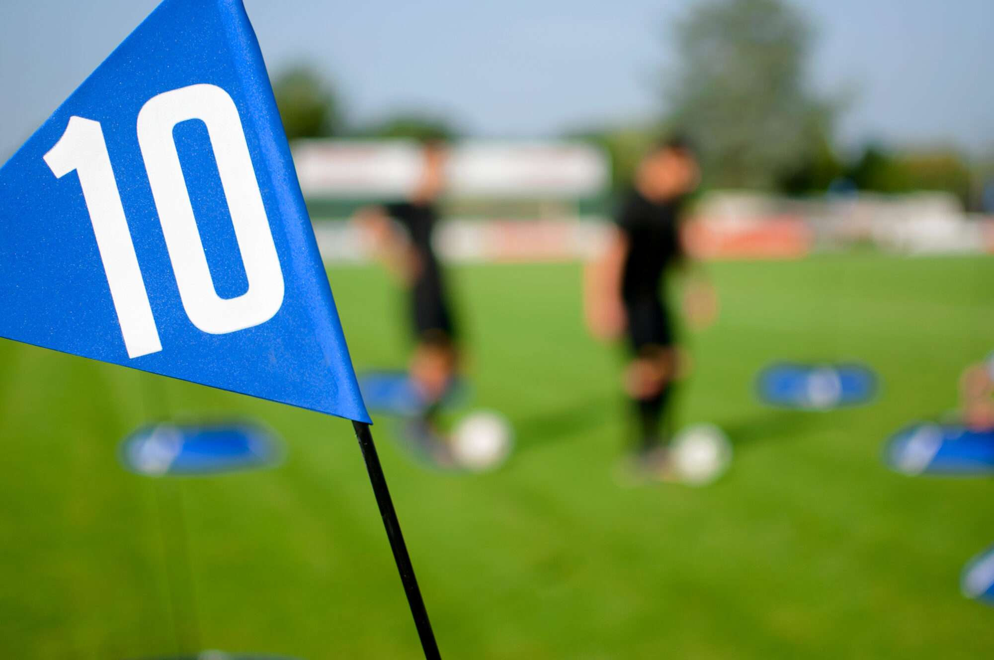 Image du produit : Satz von 10 FOOT GOLF-Scheiben mit Basen und Fahnen