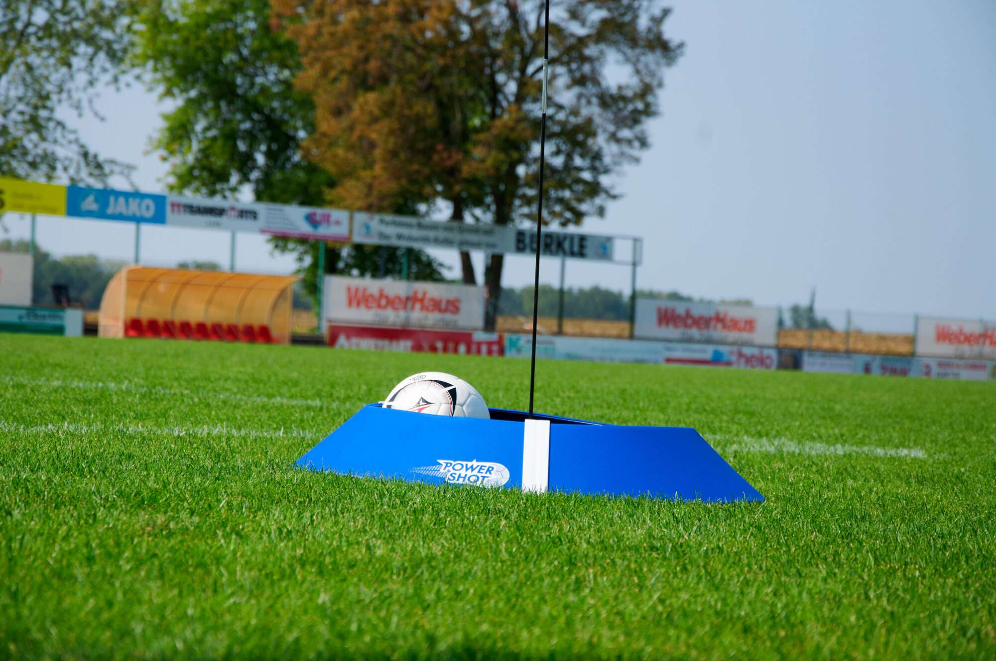 Image du produit : Satz von 3 FOOT GOLF-Scheiben mit Fahnenstange und Tragetasche