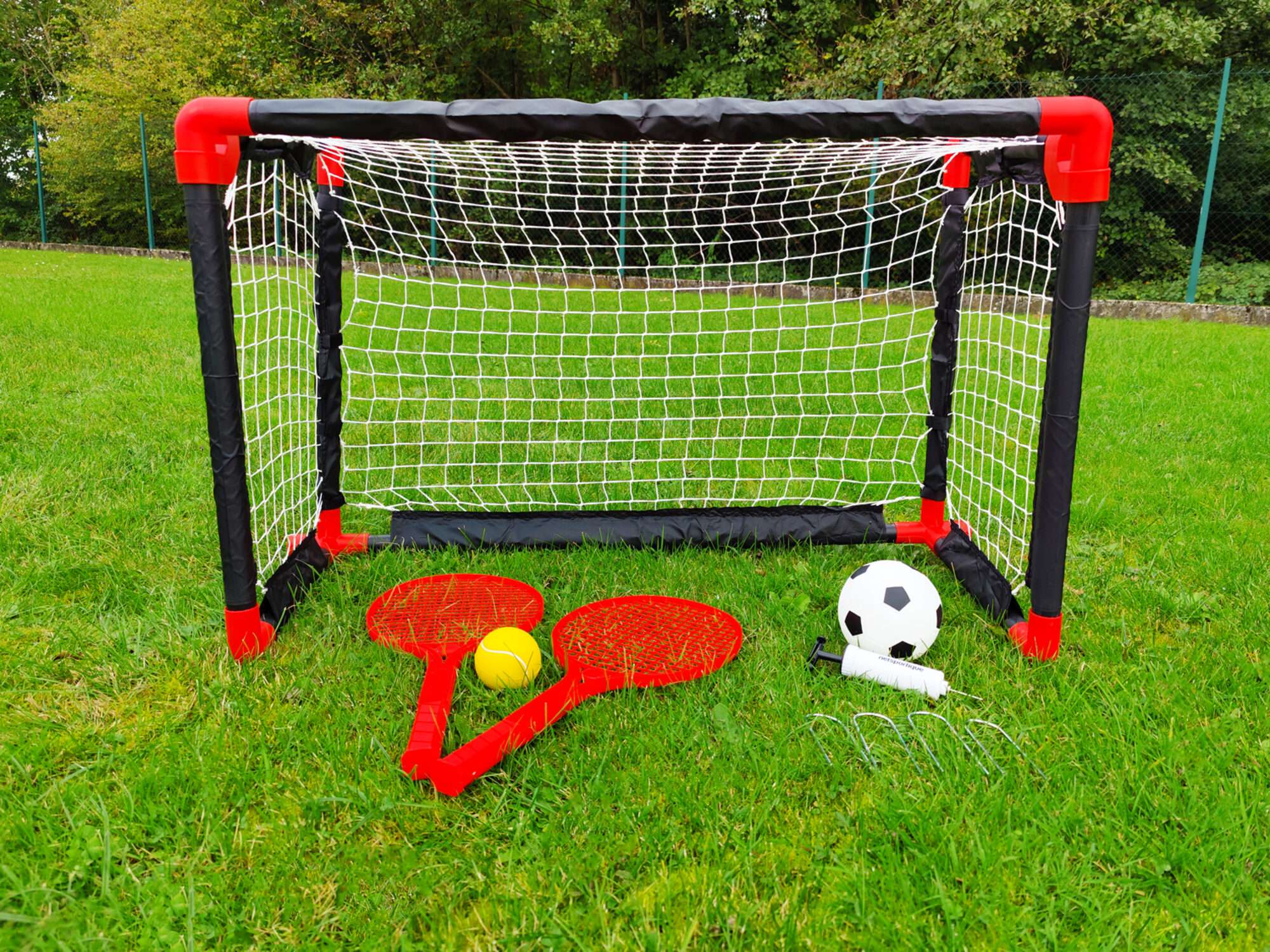 Image du produit : Fußballtor - Tennisnetz - 2 in 1 - 90 x 60 cm