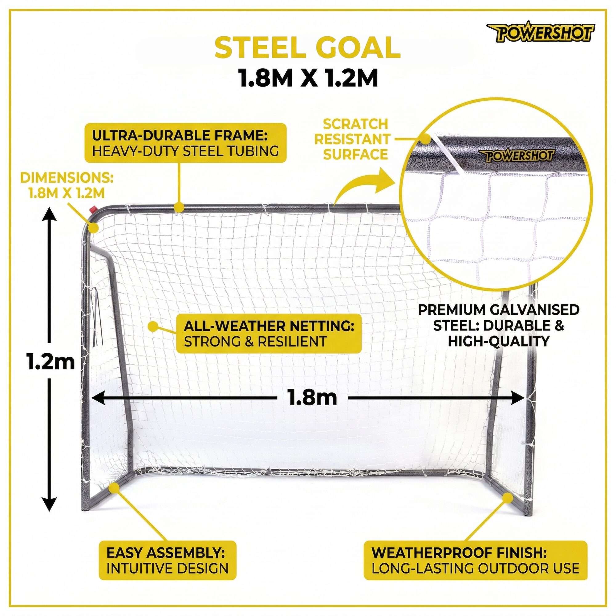 Image du produit : Stahltor 1,8 x 1,2m - Ultra robust!