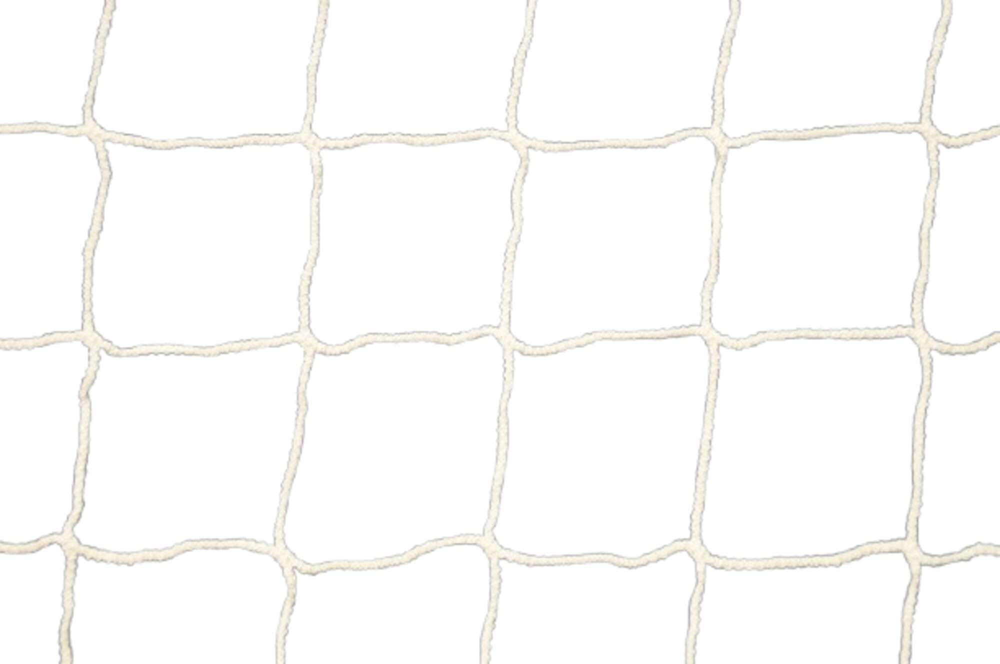 Image du produit : Fußballtornetz - Tornetz - 7,5 x 2,5 x 2 x 2 m - Weiss - PP 4 mm - Kastenform