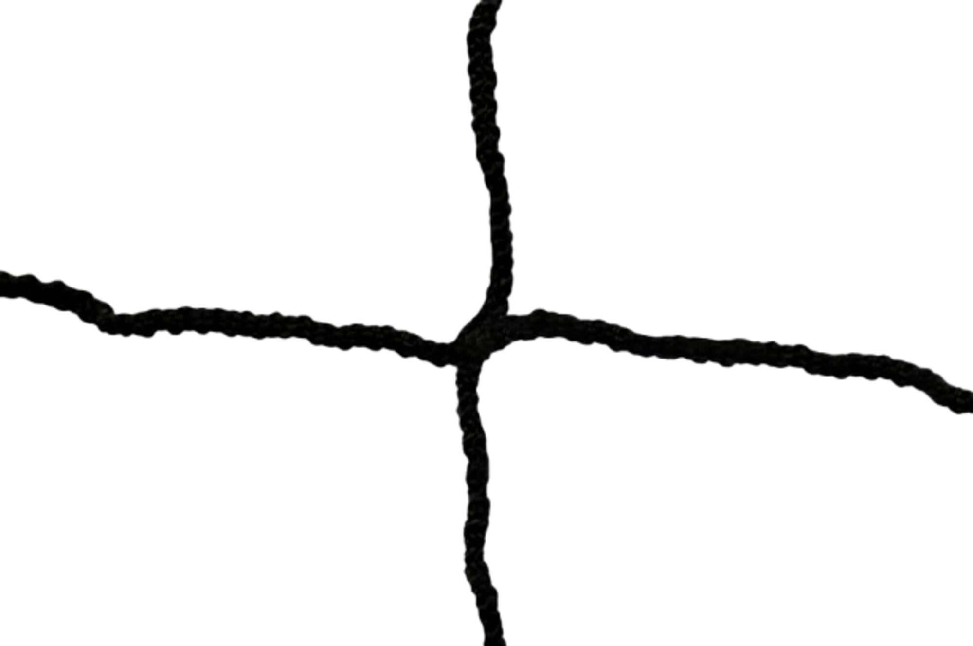 Image du produit : Fußballtornetz - Tornetz - 7,5 x 2,5 x 2 x 2 m - Schwarz- PP 4 mm - Kastenform