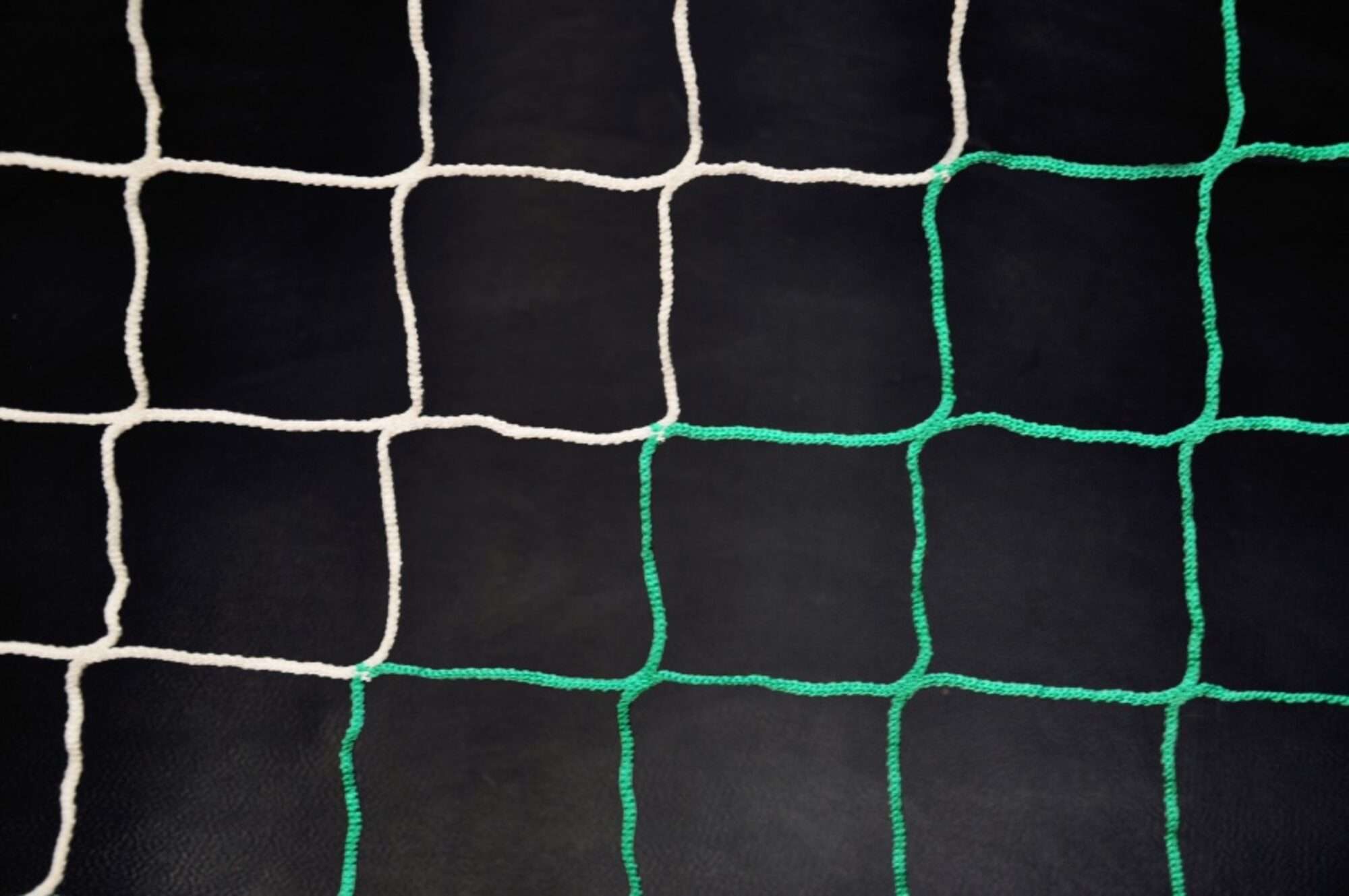 Image du produit : Gestreiftes Fußball Tornetz Rechteck 4mm - Weiß / Grün
