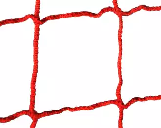 Fußballtornetz - Tornetz - 7,5 x 2,5 x 2 x 2 m - Rot - PP 4 mm - Kastenform