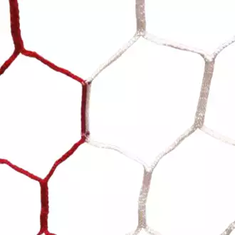 Fußball Tornetz 7.32 x 2.44 x 2 x 2 m hexagonal 4mm Weiß/Rot