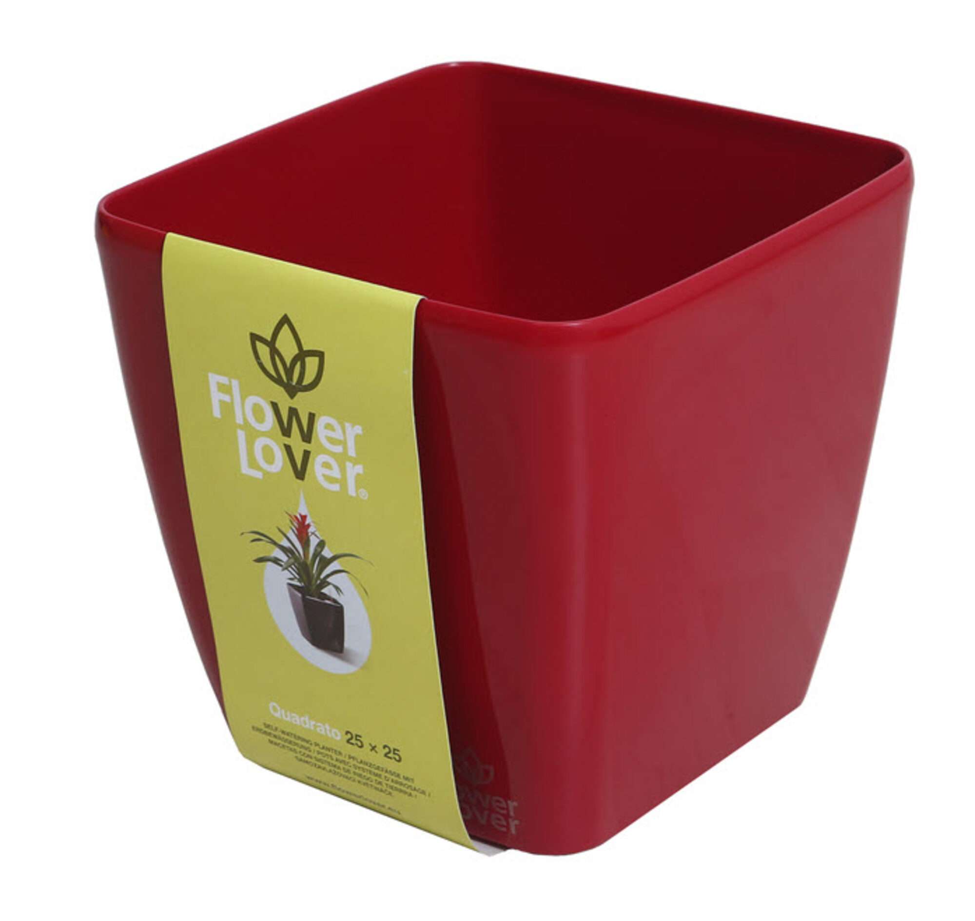 Image du produit : Selbstbewässernder Pflanzentopf QUADRATO - 24cm x 24cm x 25cm