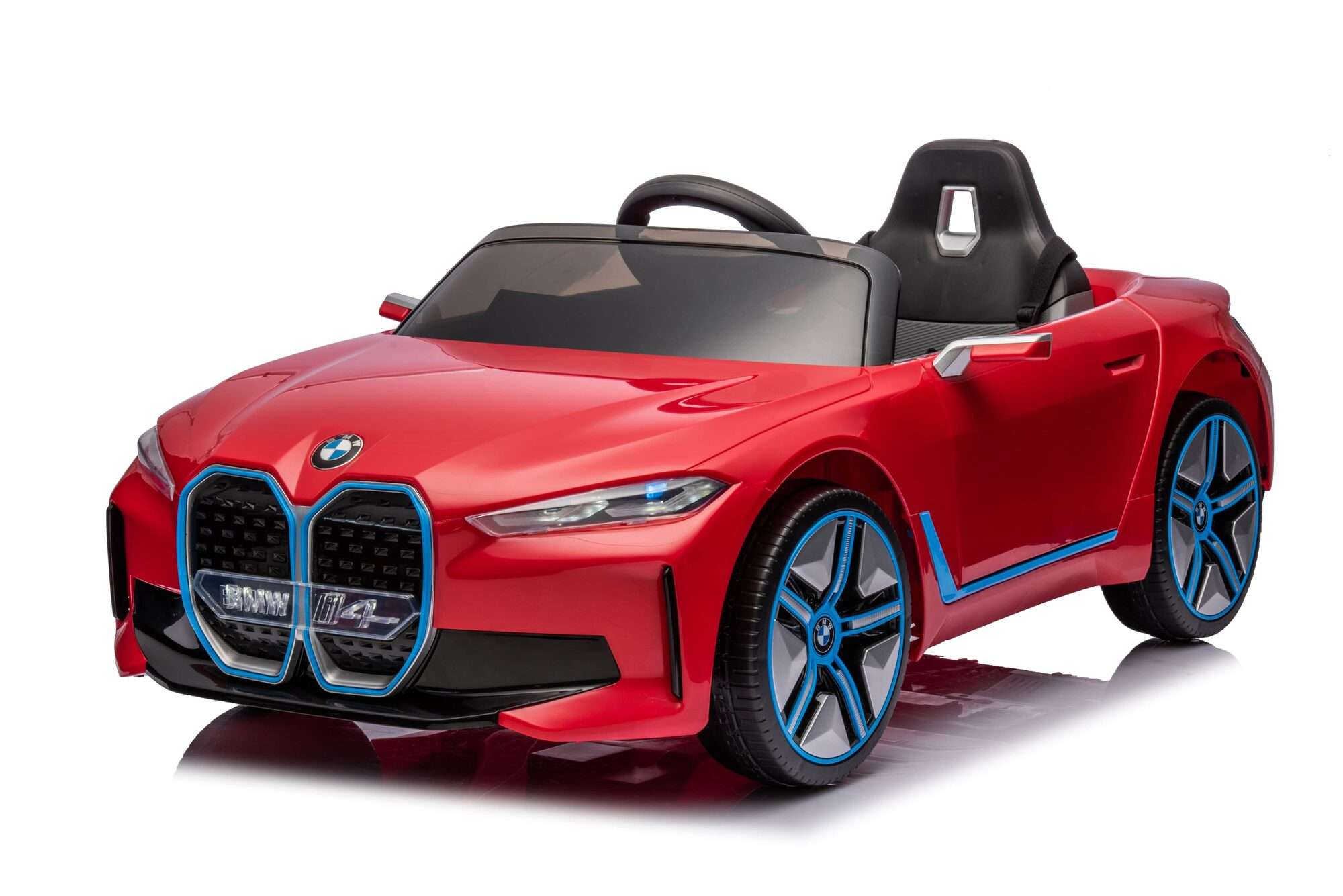 Image du produit : Kinder Elektroauto BMW i4 Offiziell - Rot Metallic (3-8 Jahre)