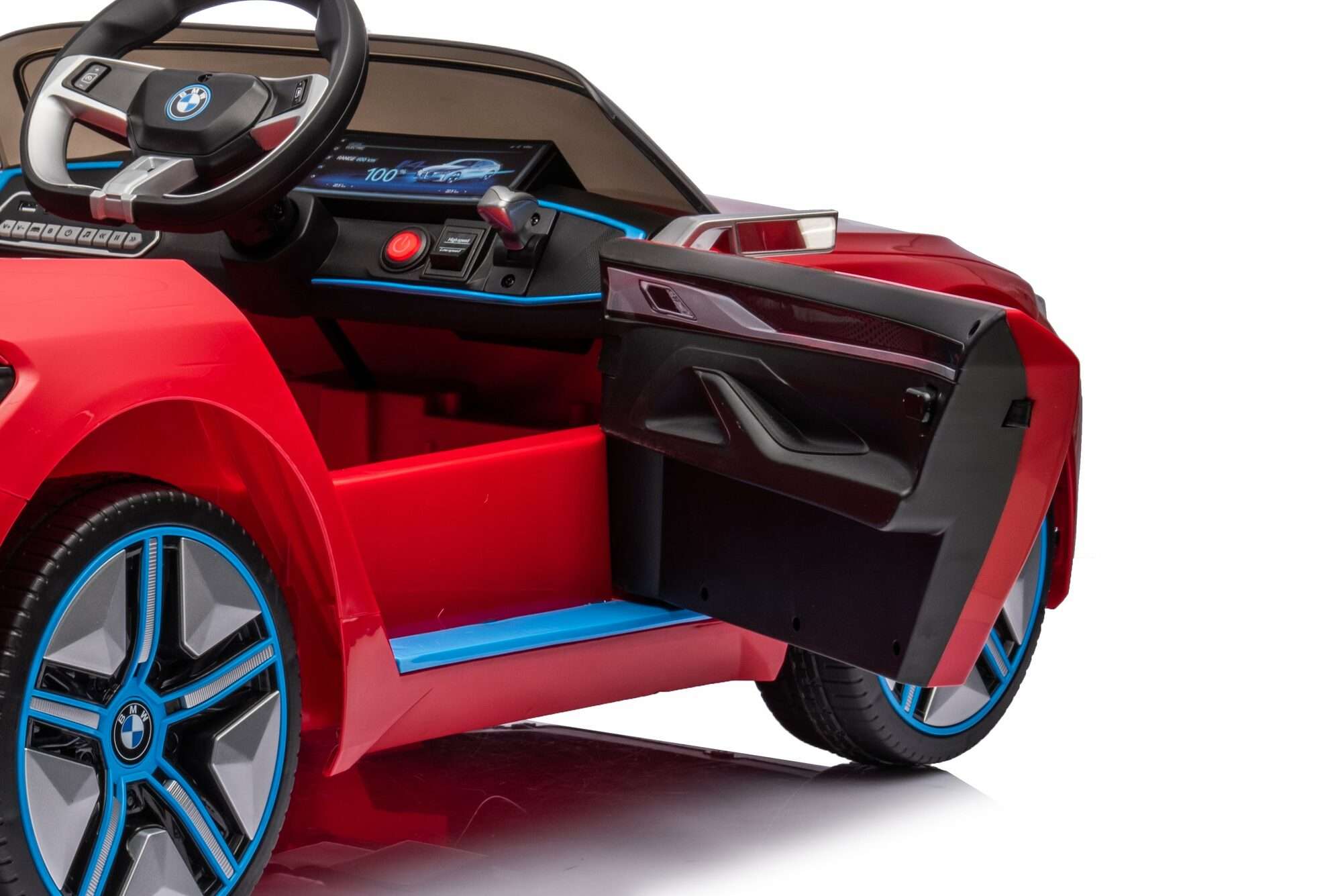Image du produit : Kinder Elektroauto BMW i4 Offiziell - Rot Metallic (3-8 Jahre)