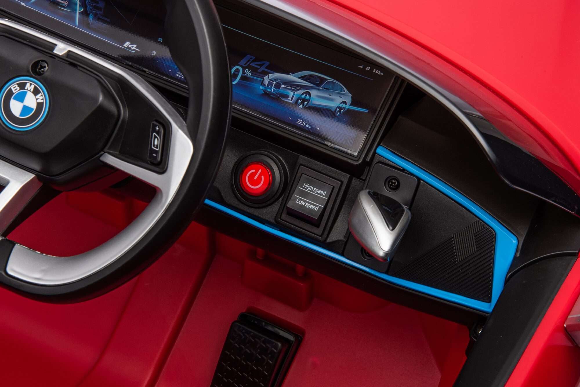 Image du produit : Kinder Elektroauto BMW i4 Offiziell - Rot Metallic (3-8 Jahre)