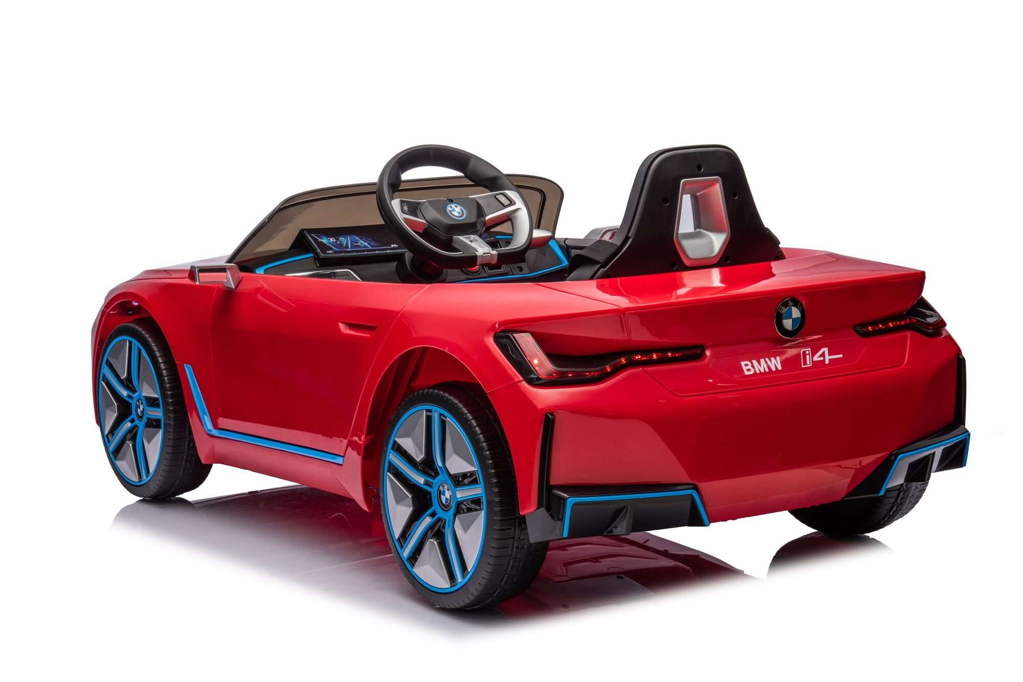 Image du produit : Kinder Elektroauto BMW i4 Offiziell - Rot Metallic (3-8 Jahre)