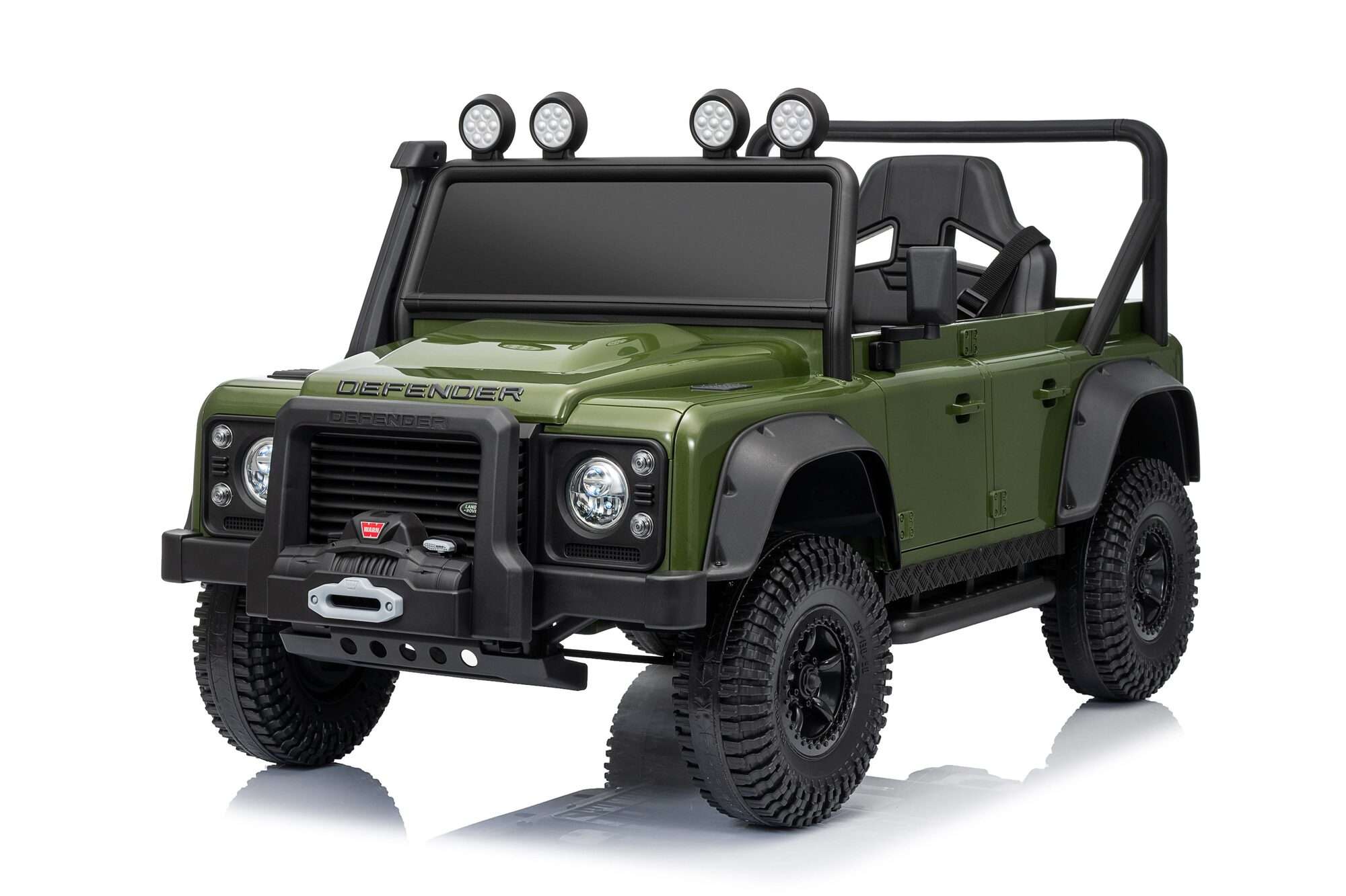 Image du produit : Kinder Elektroauto Land Rover Defender 110 SVX - Armeegrün (3-8 Jahre)