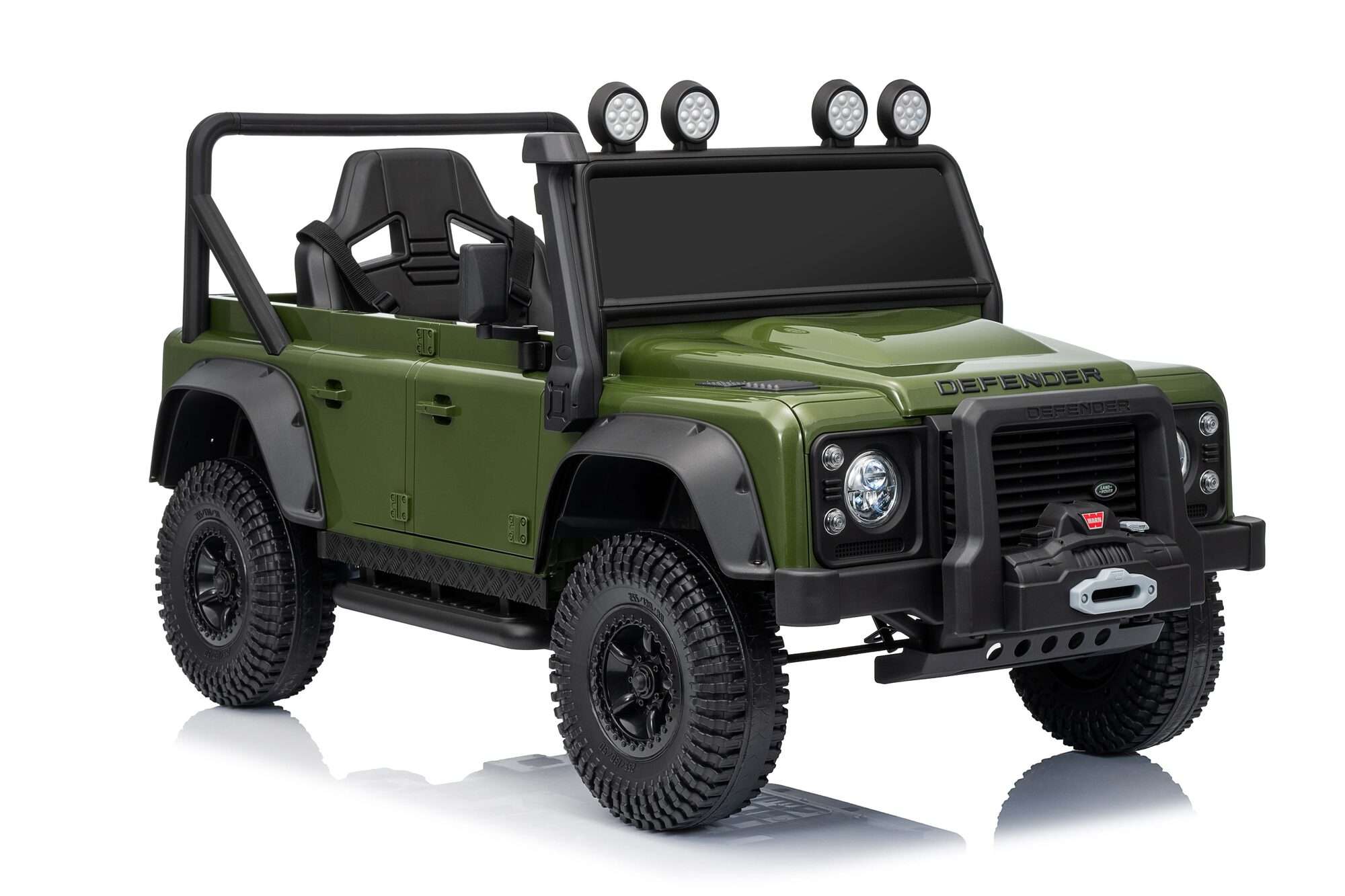 Image du produit : Kinder Elektroauto Land Rover Defender 110 SVX - Armeegrün (3-8 Jahre)