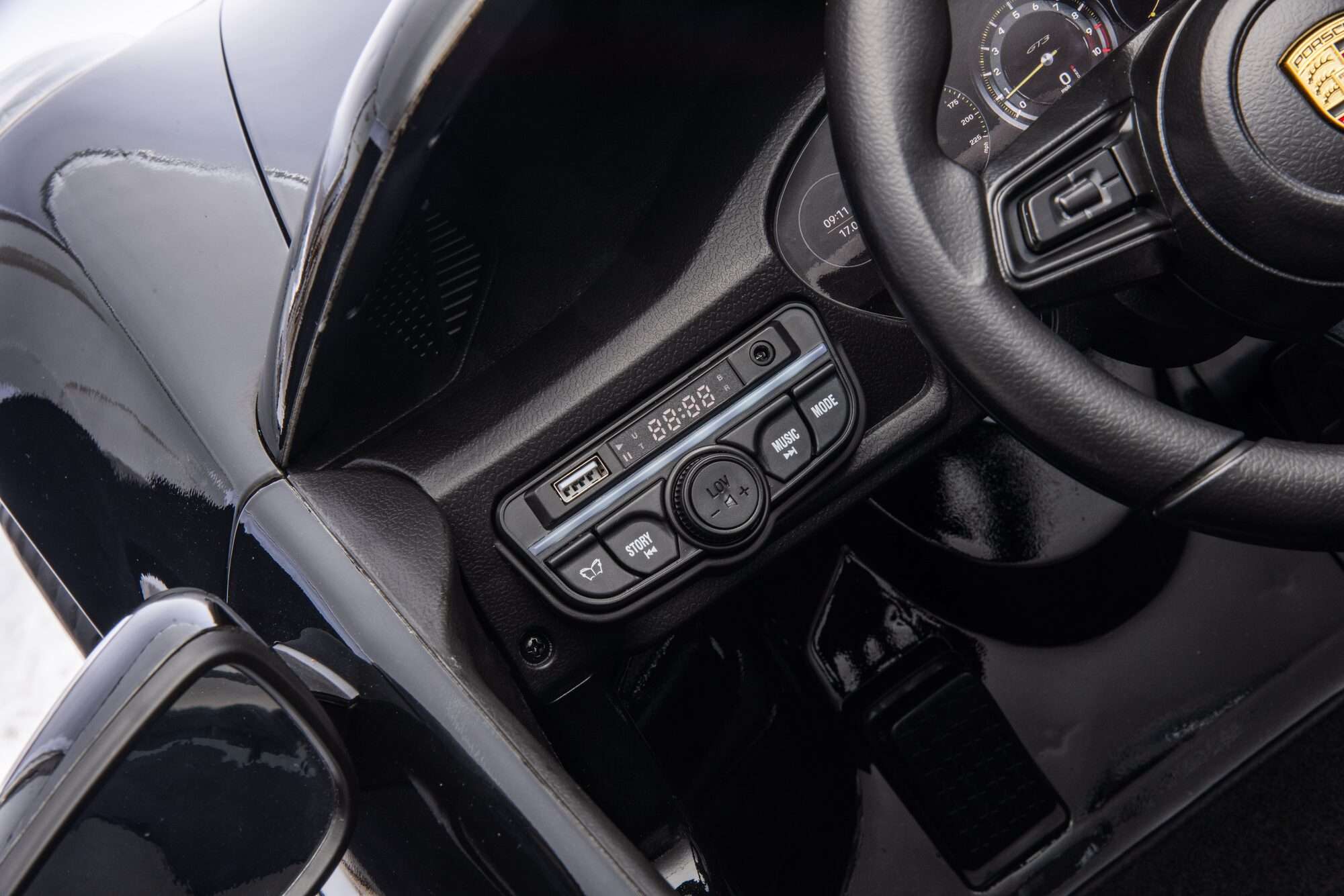 Image du produit : Kinder Elektroauto Porsche 911 GT3 - Schwarz (3 bis 8 Jahre)