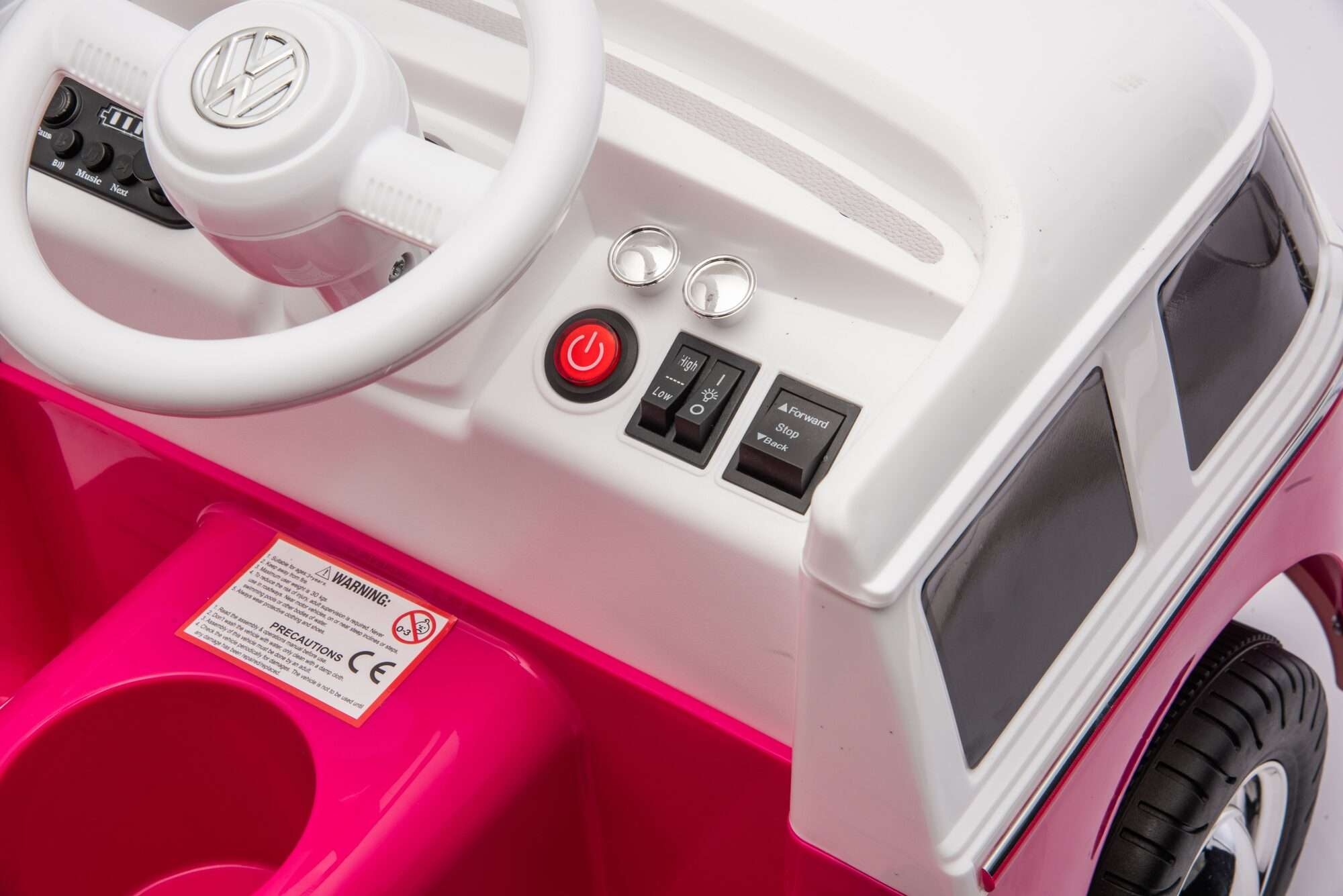 Image du produit : Volkswagen Offizielles Elektroauto für Kinder - Rosa & Weiß (3-8 Jahre)