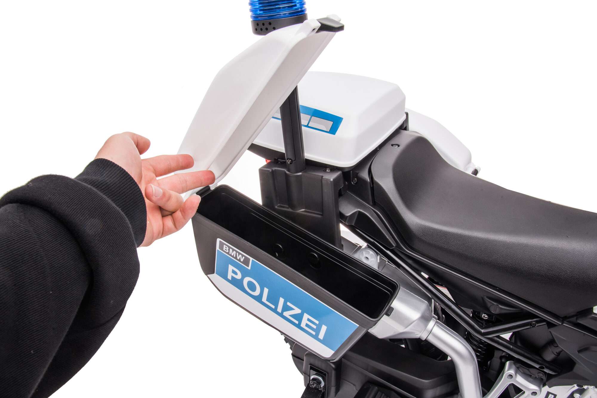 Image du produit : BMW F850 GS Polizei Kinder Motorrad – Elektrisches Ride-On Bike (3–8 Jahre)