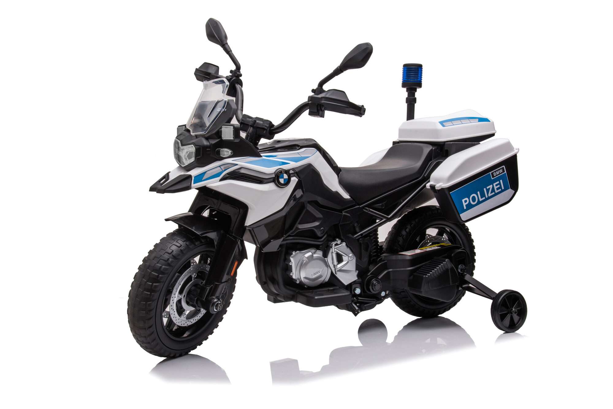 Image du produit : BMW F850 GS Polizei Kinder Motorrad – Elektrisches Ride-On Bike (3–8 Jahre)
