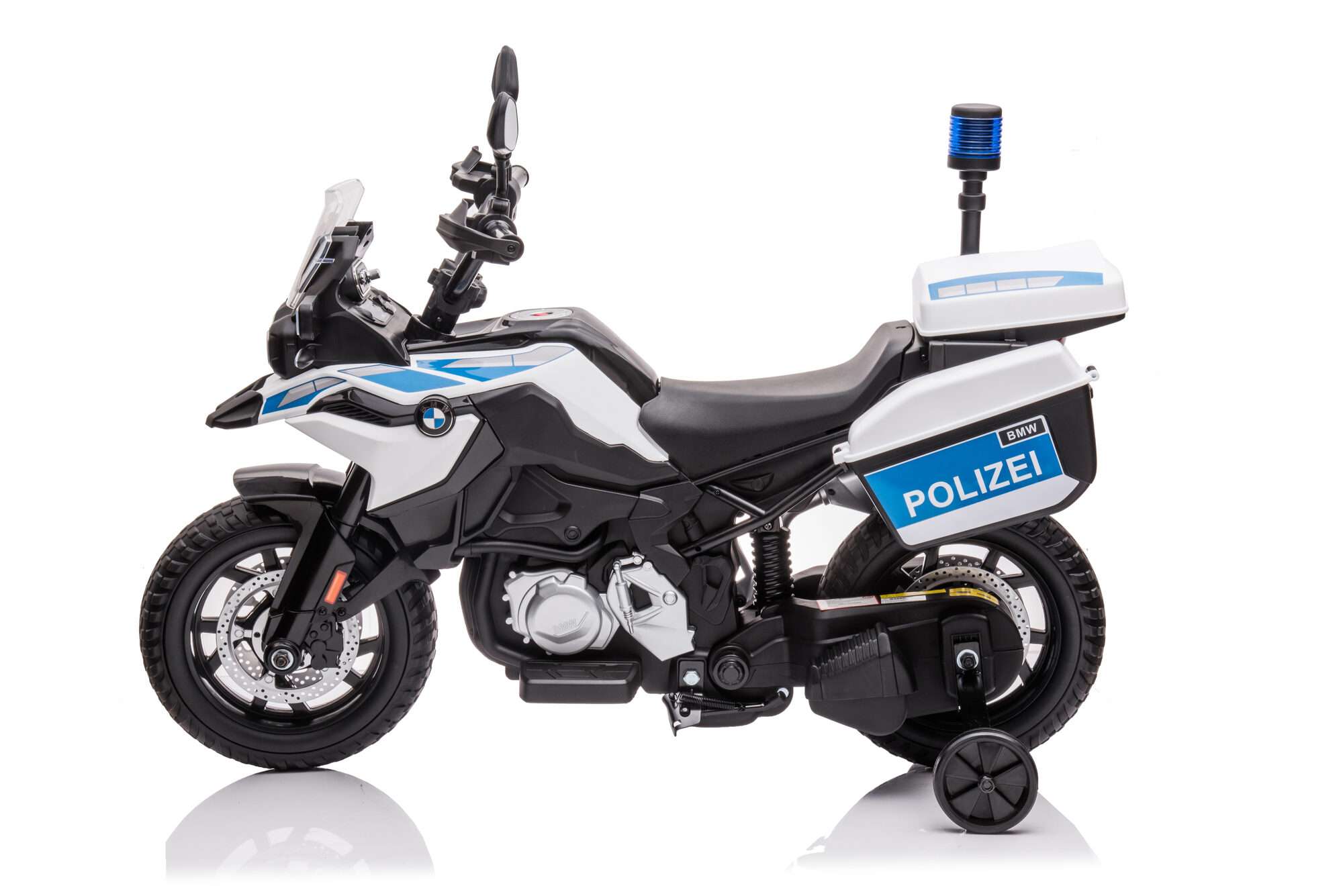 Image du produit : BMW F850 GS Polizei Kinder Motorrad – Elektrisches Ride-On Bike (3–8 Jahre)
