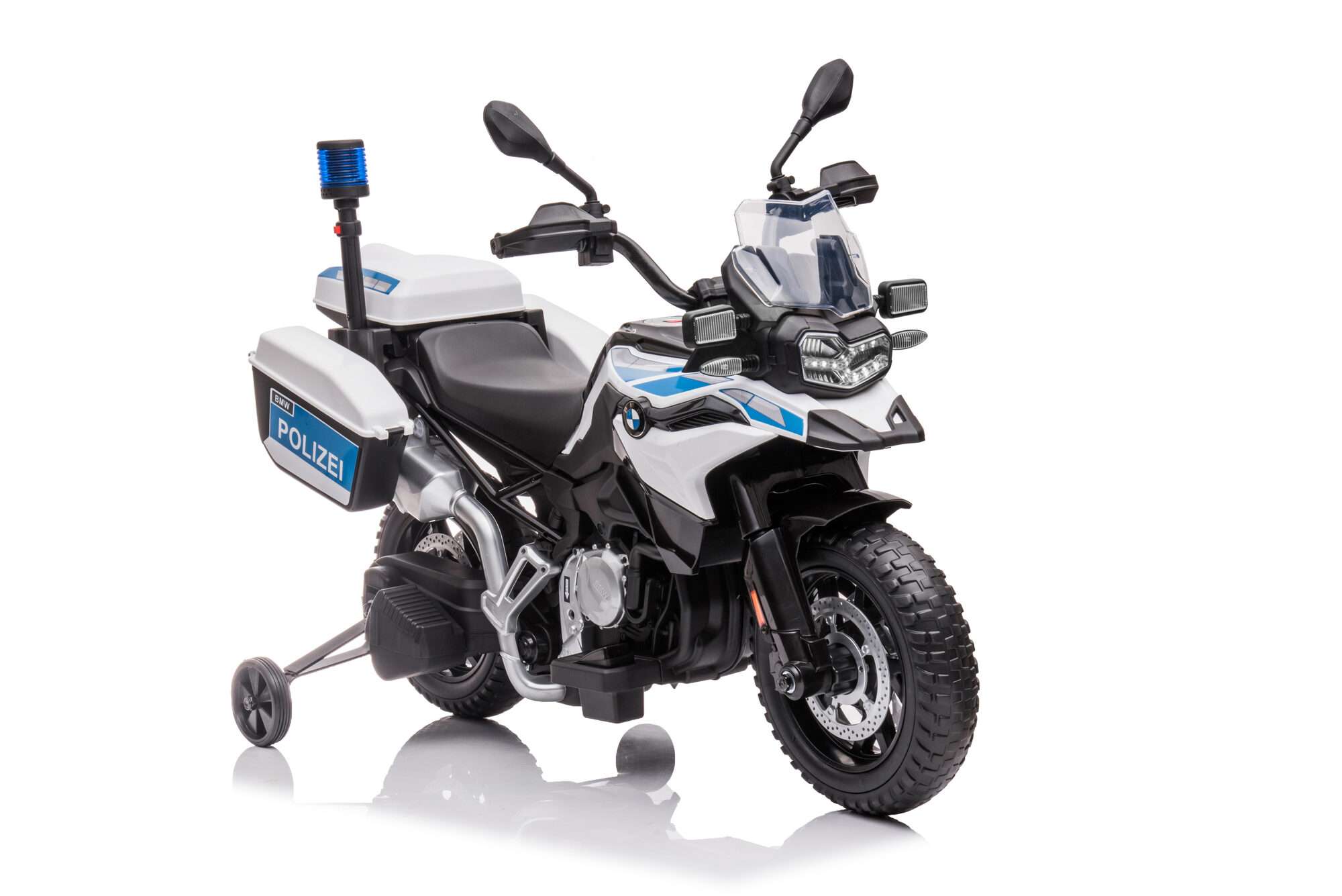 Image du produit : BMW F850 GS Polizei Kinder Motorrad – Elektrisches Ride-On Bike (3–8 Jahre)