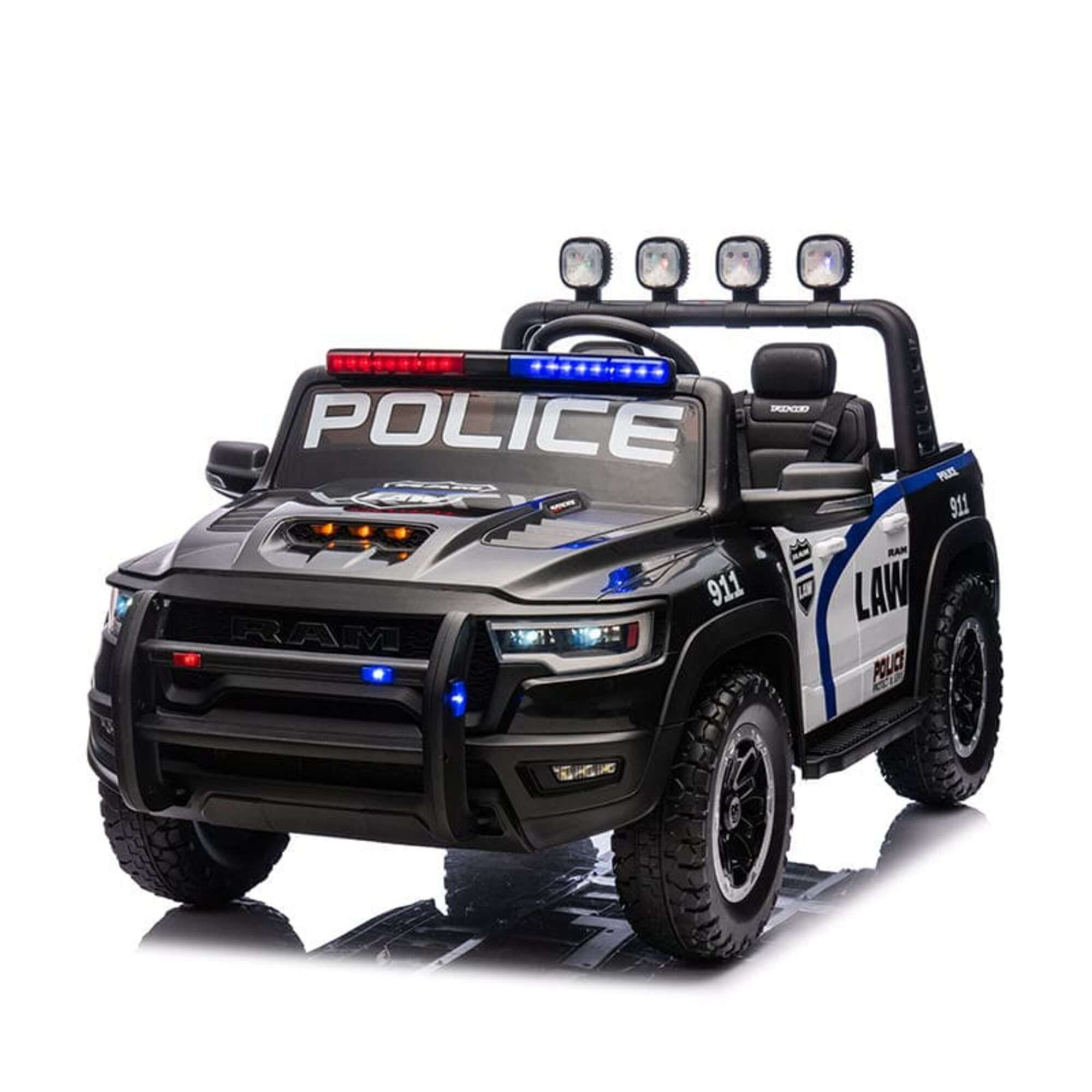 Image du produit : Lizenzierter RAM 1500 RHO Police Super Truck in Black color (3-8 Jahre)