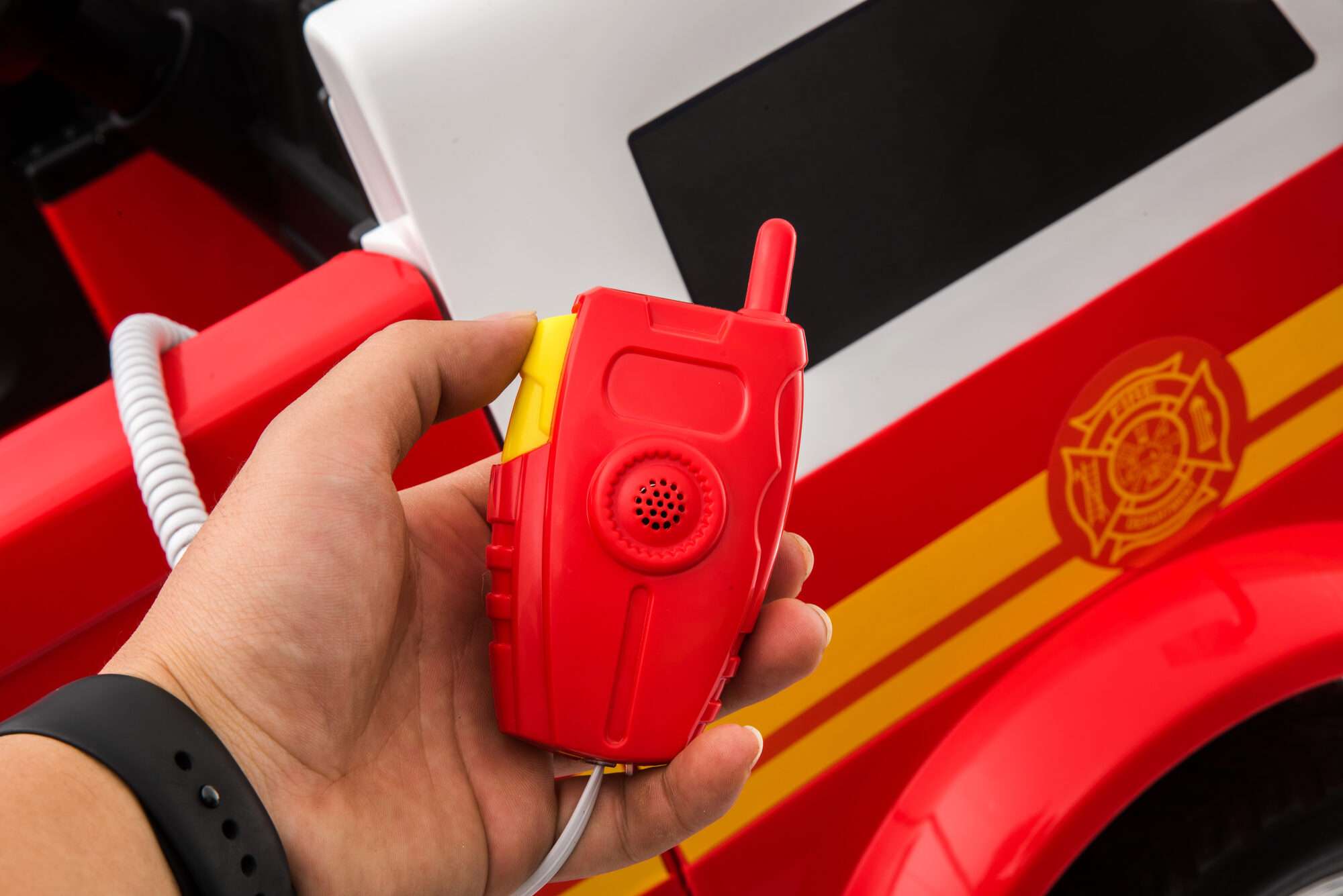 Image du produit : Feuertruck mit Feueralarmleuchte (3-8 Jahre)