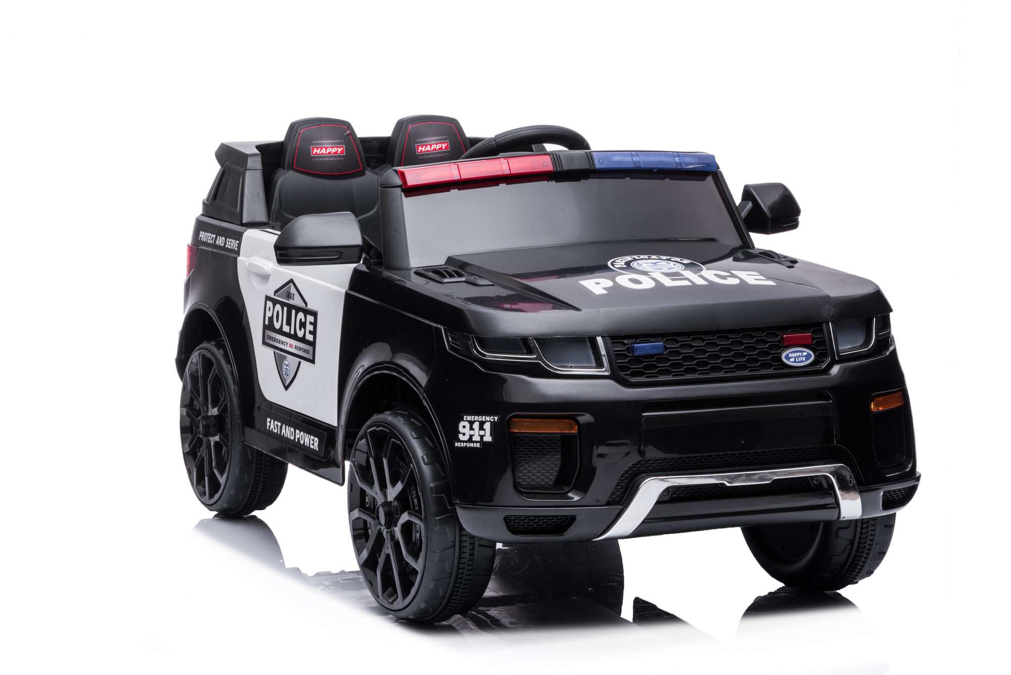 Image du produit : Polizeiauto in schwarzer Farbe (3-8 Jahre)