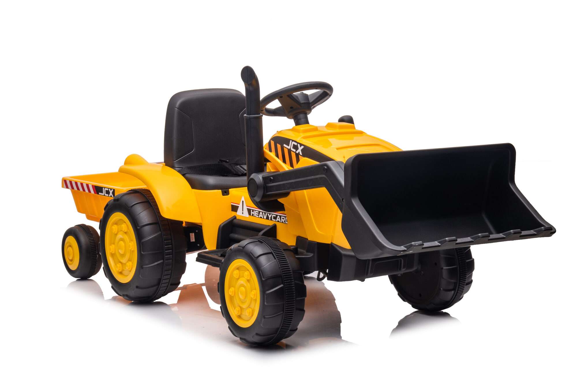 Image du produit : Bauwagen mit Vorder- und Hinterrad Drag Bucket in Yellow color (3-8 Jahre)