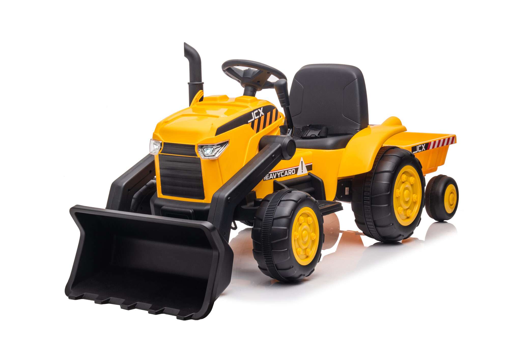 Image du produit : Bauwagen mit Vorder- und Hinterrad Drag Bucket in Yellow color (3-8 Jahre)