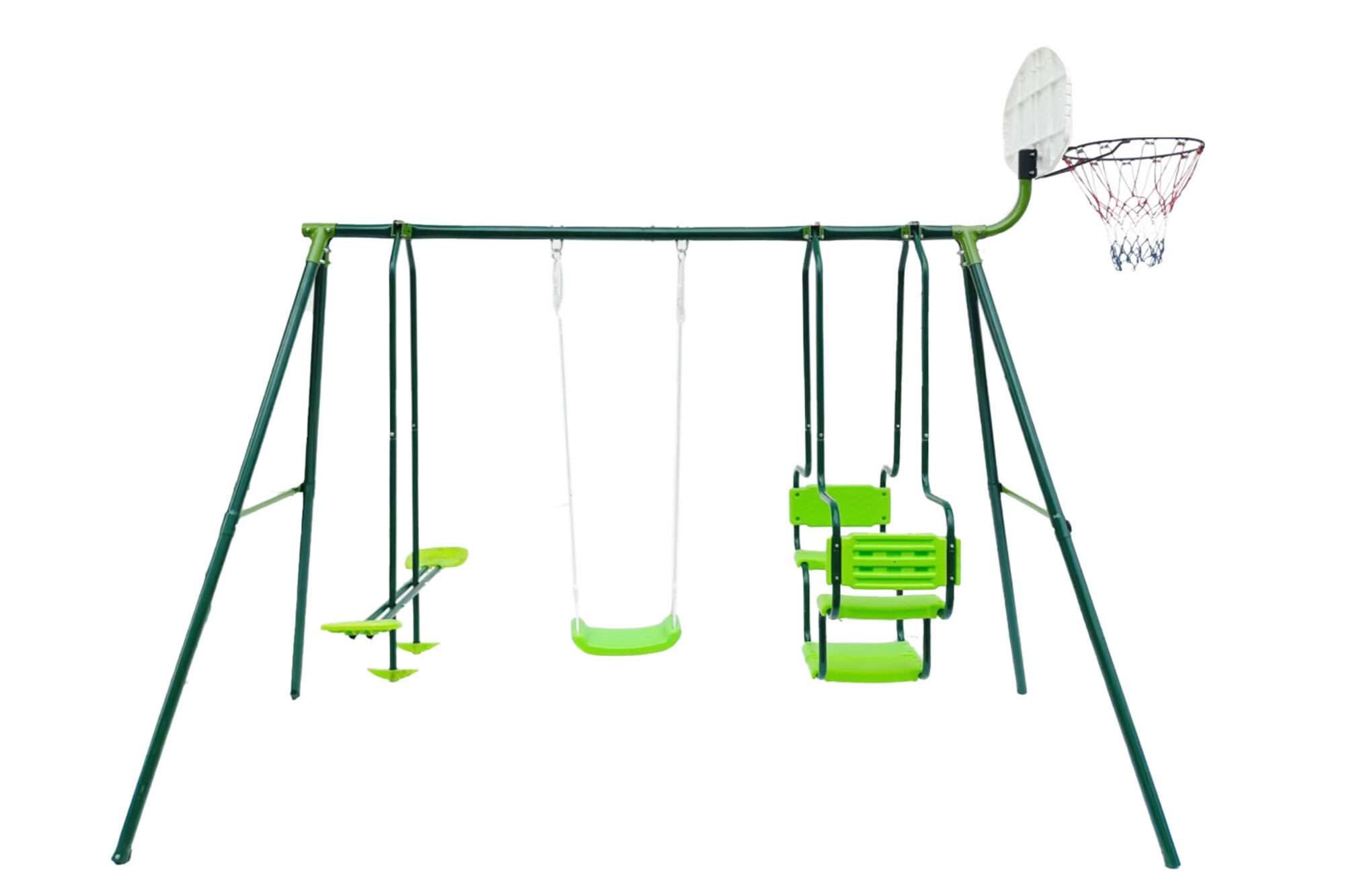 Image du produit : Drei-Geräte-Schaukel mit Basketballkorb