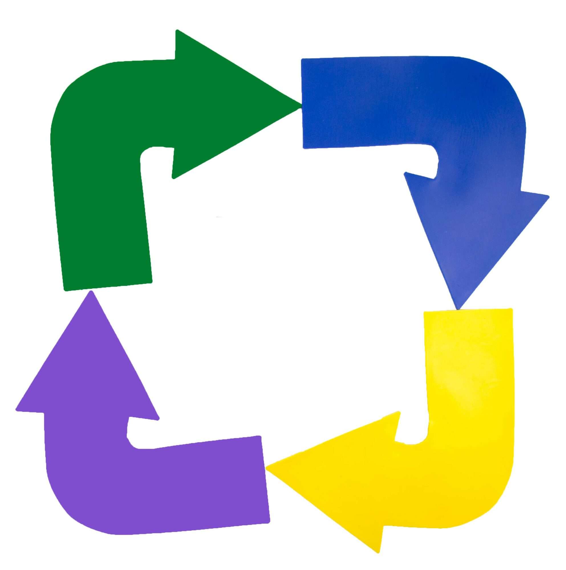 Image du produit : 4 gebogene Pfeile im Set - Markierungspfeile