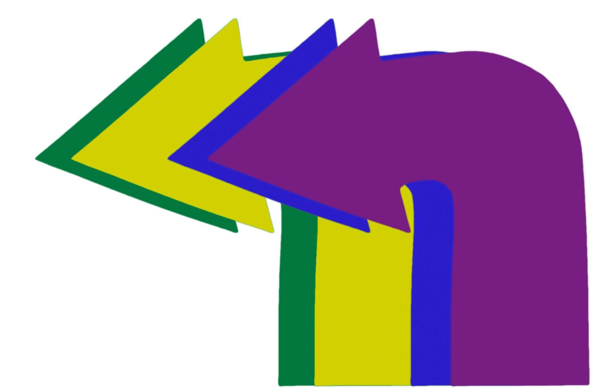 Image du produit : 4 gebogene Pfeile im Set - Markierungspfeile