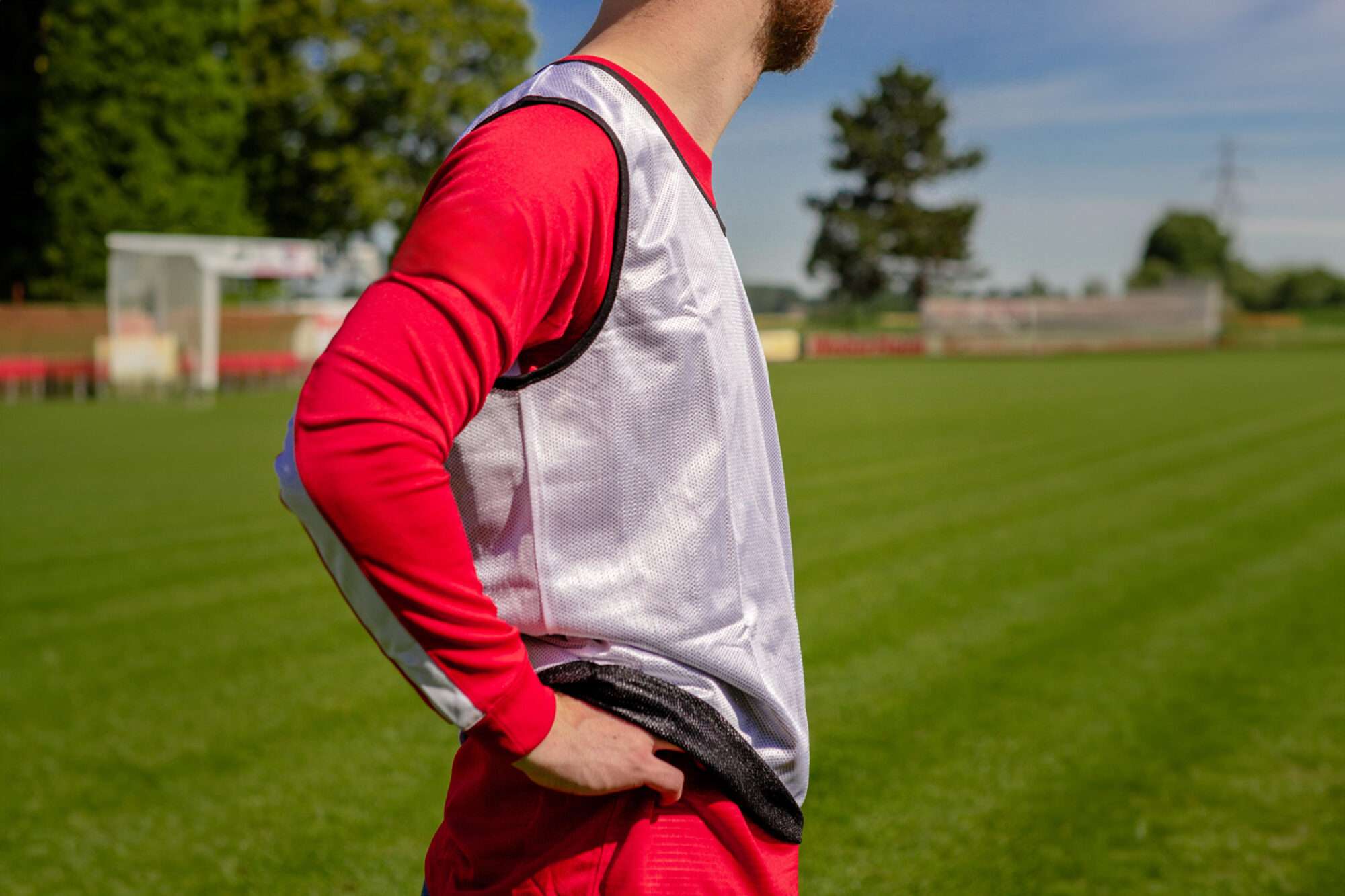 Image du produit : Reversibles Trainingsleibchen - Schwarz/Weiß - 5er-Set - M/L