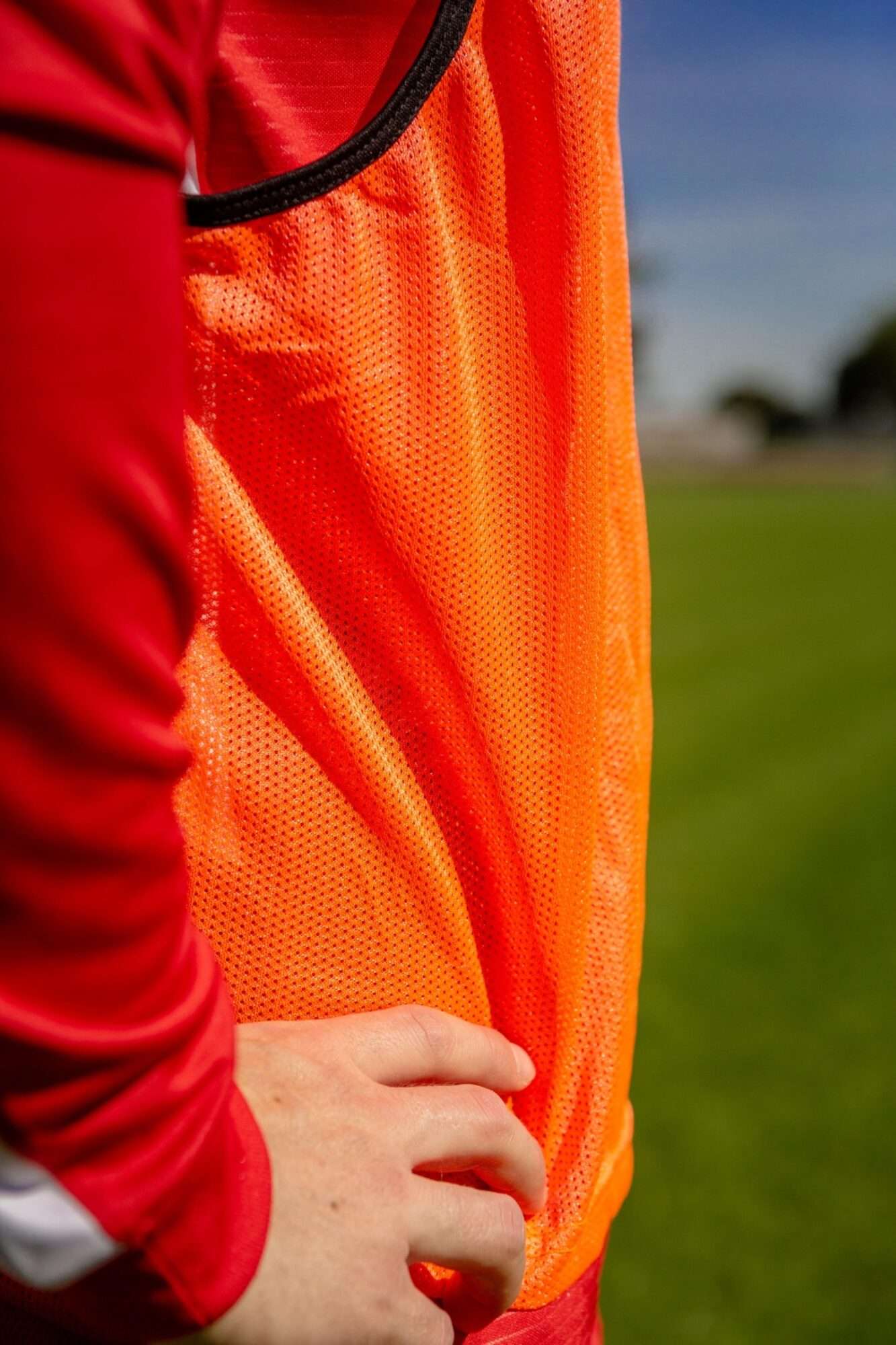 Image du produit : Einfaches Trainingsleibchen - Orange - 5er-Set - M/L