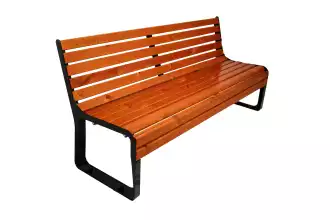 Premium-Tennisbank aus Holz mit Rückenlehne - 180 cm