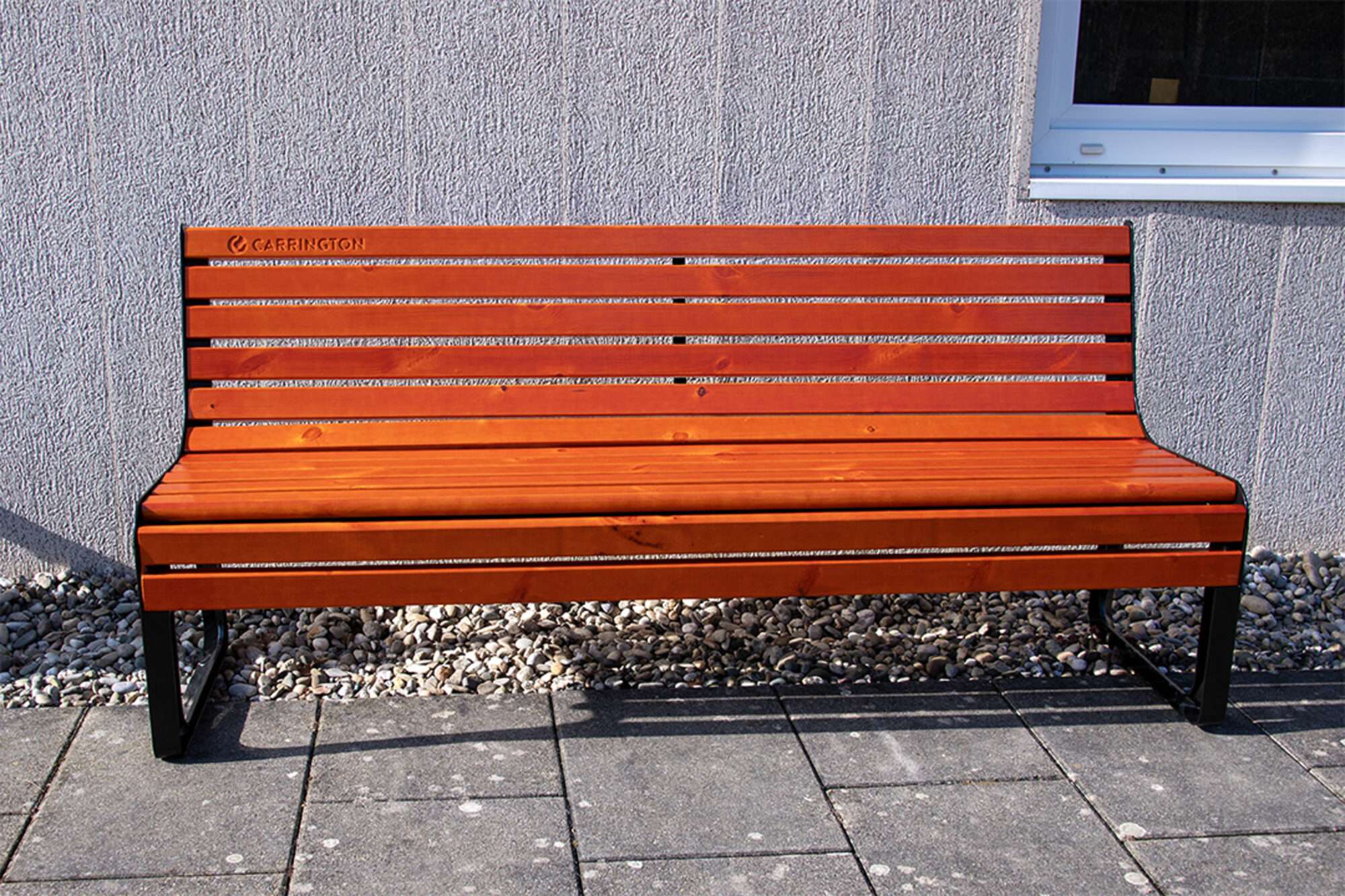 Image du produit : Premium-Tennisbank aus Holz mit Rückenlehne - 180 cm