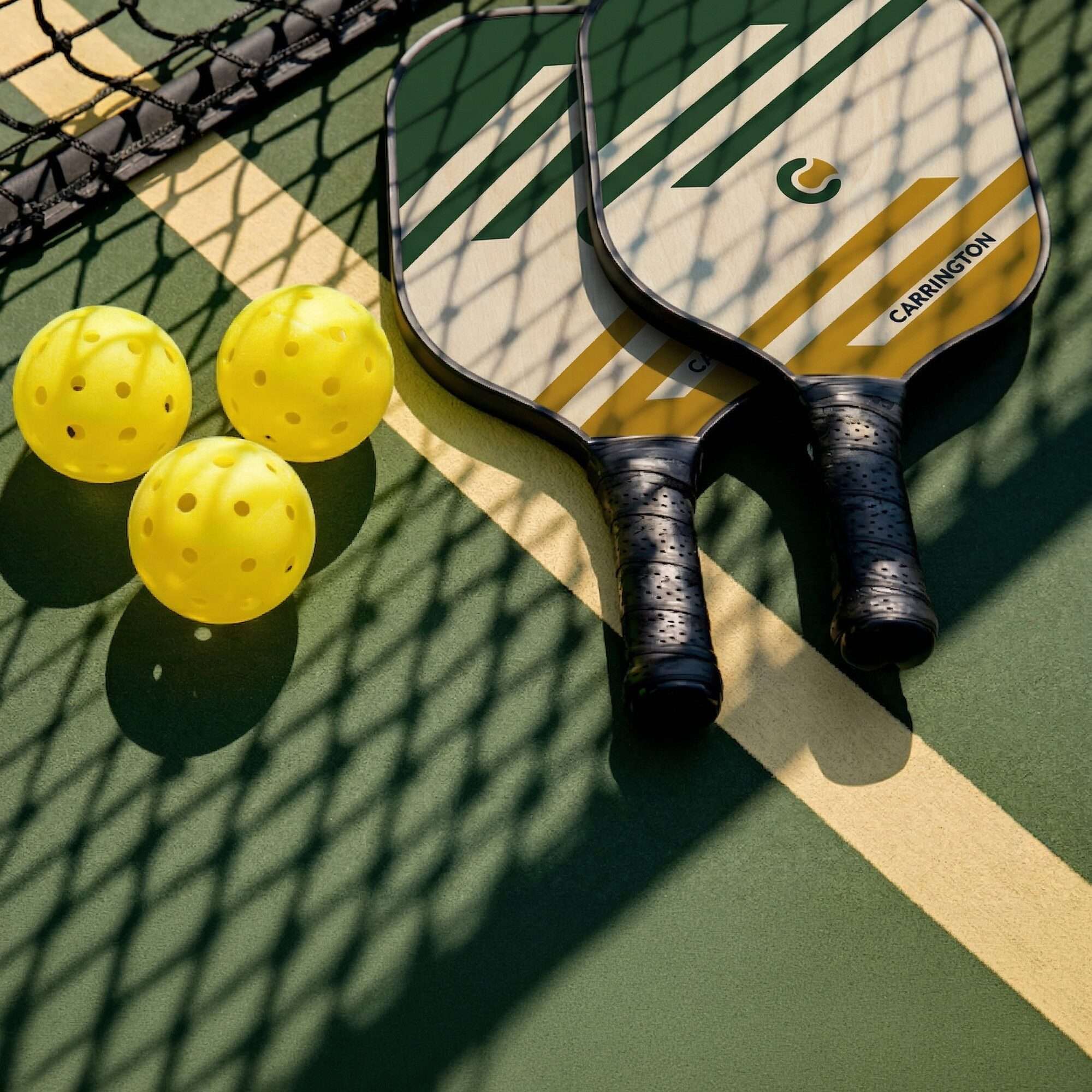 Image du produit : Pickleball - Schläger und Ball aus Holz (Satz von 2)