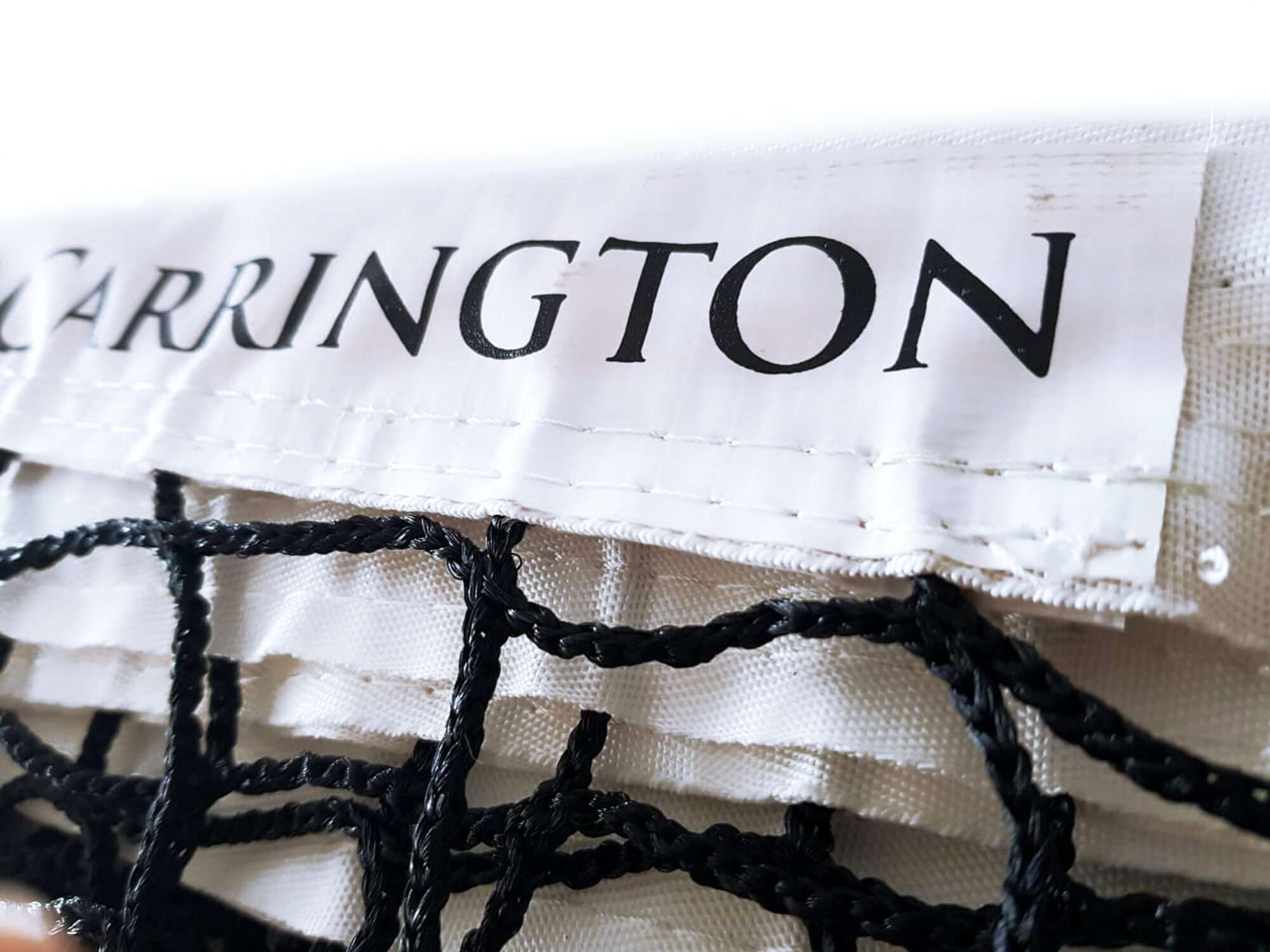 Image du produit : Tennisnetz Doppelfeld 'Turnier' 3 mm PE - EXTRA STARK - Knotenlos