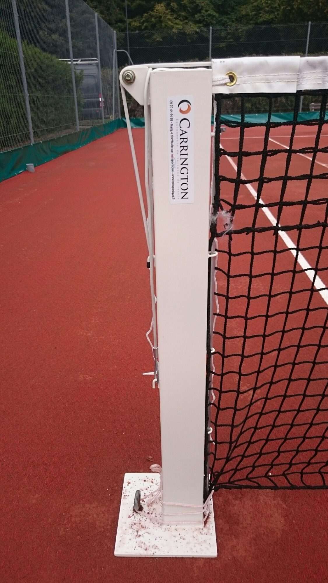Image du produit : Weiße Indoor Tennispfosten quadratisch 100 x 100mm