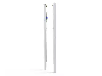 Multisportpfosten Stahl ø 90 mm - Volleyball/Badminton/Tennis - inkl. Bodenhülsen